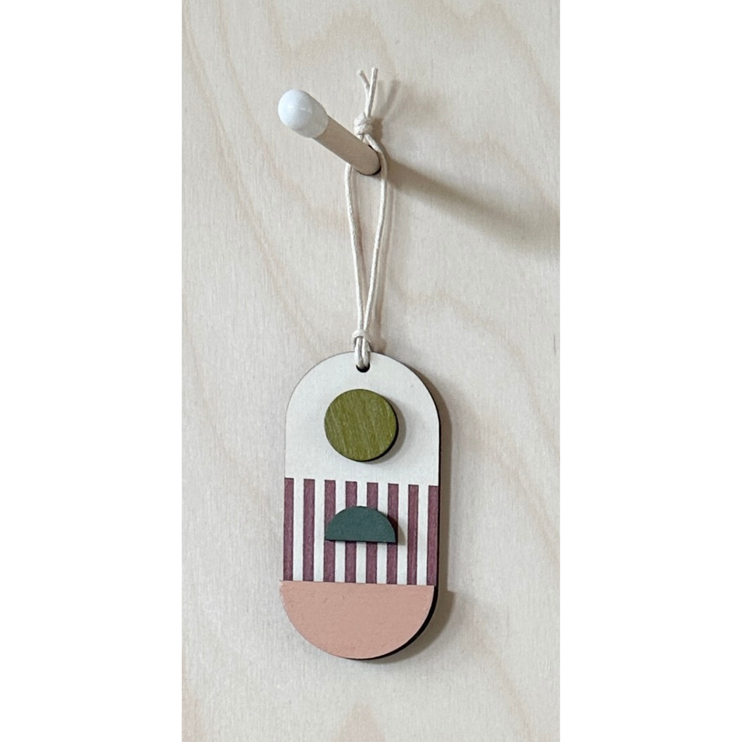 Geometric - Mini Mid-Century Wall Art - Little Wooden Decoration - Eclectic Collection