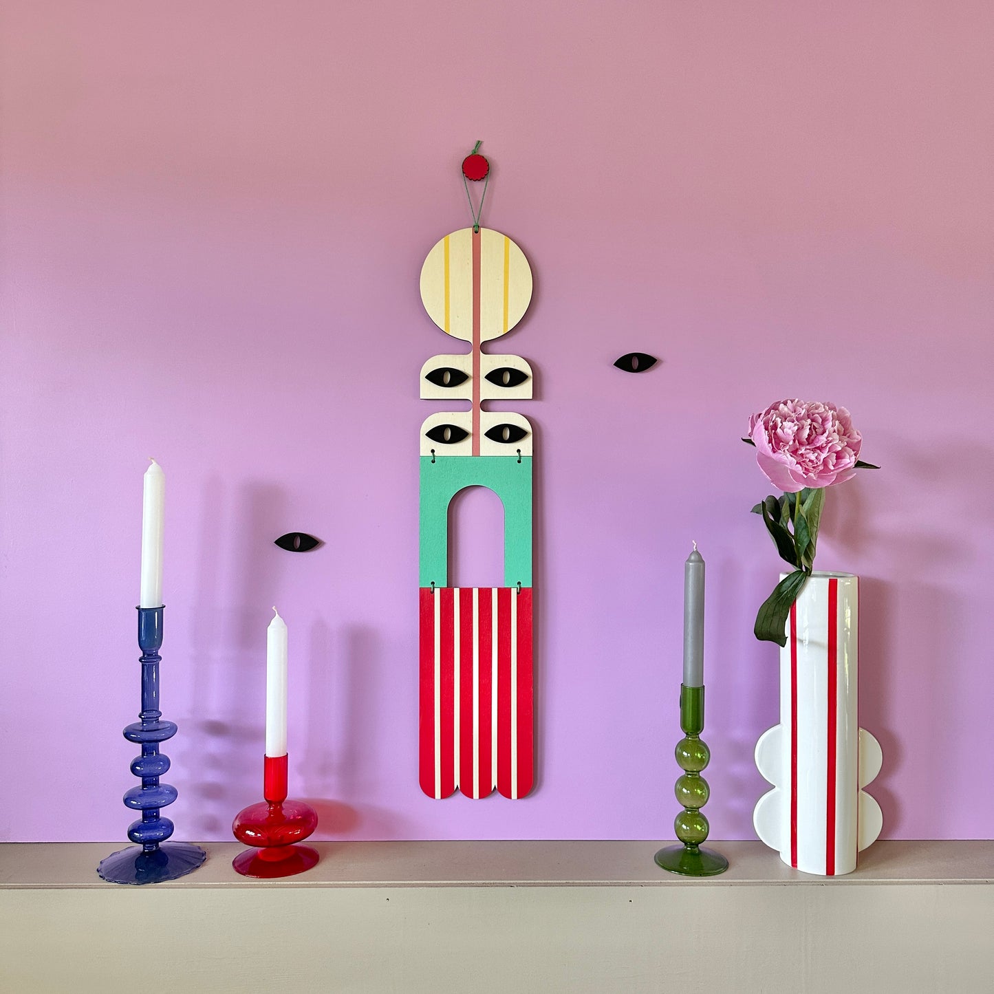 Eclectic Wall Hanging - Bright and Bold Wall Art - Abstract Home Decor