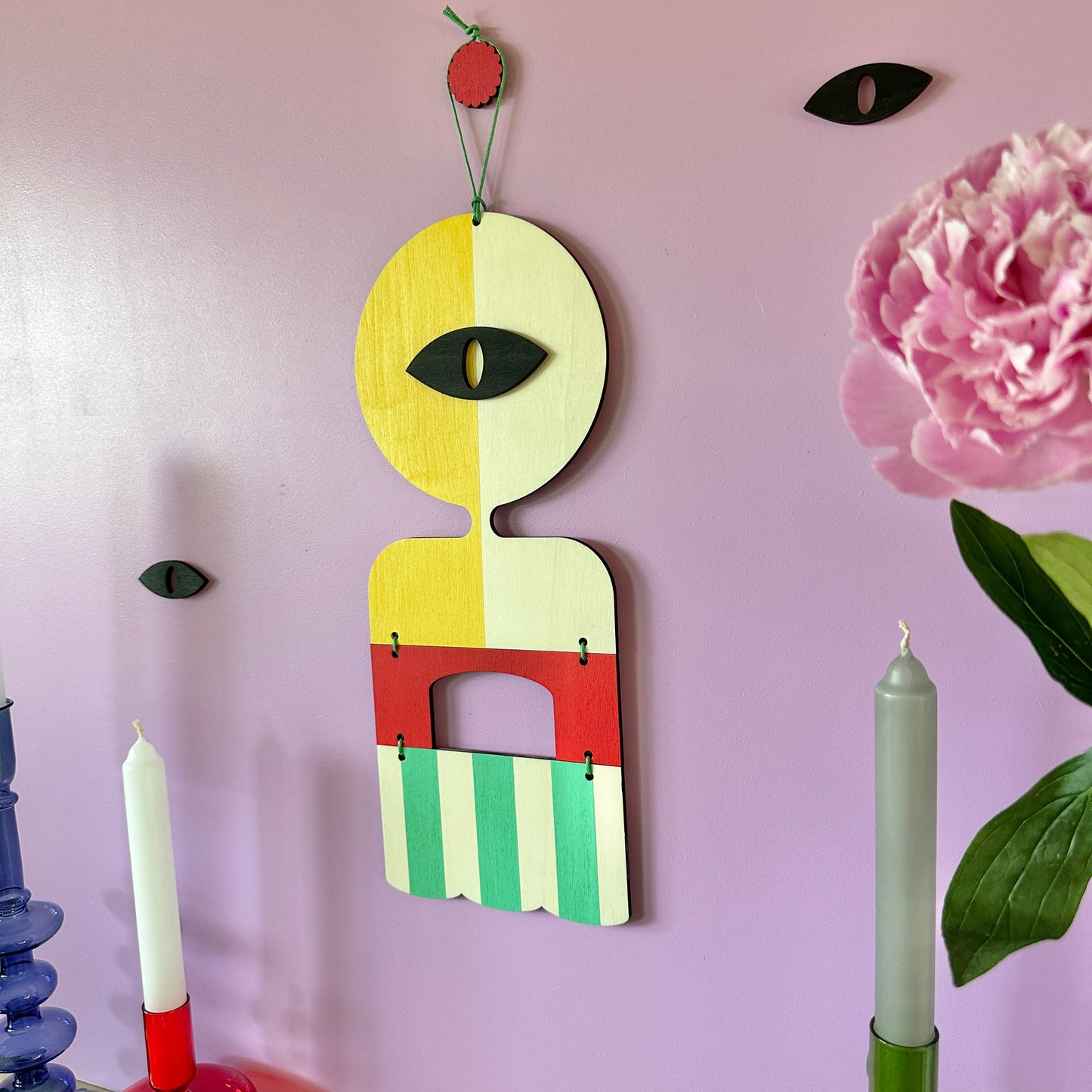 Vibrant Wall Hanging - Bold Pop Art Decor - Maximalist Wall Art