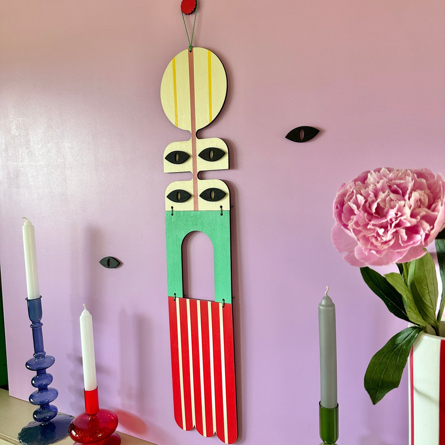 Eclectic Wall Hanging - Bright and Bold Wall Art - Abstract Home Decor
