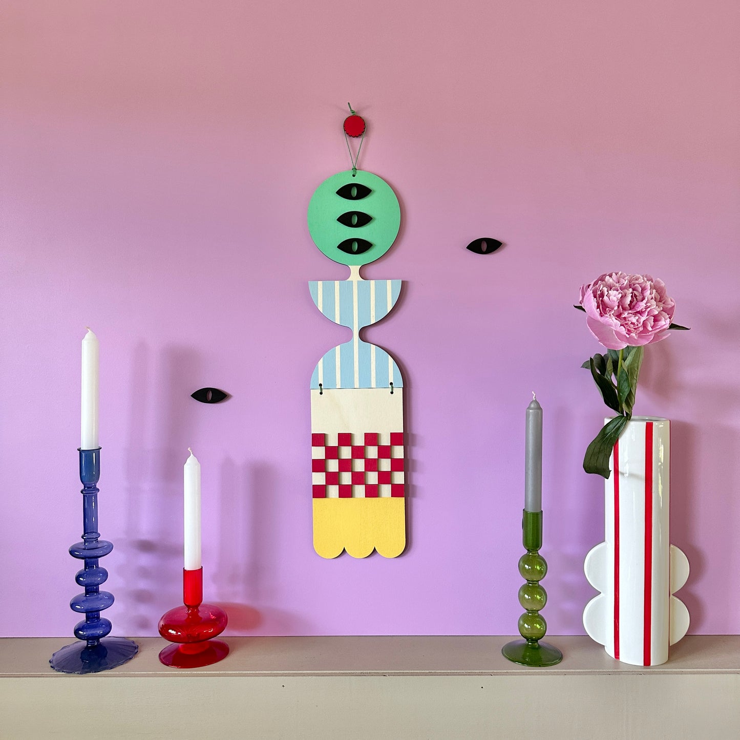 Maximalist Wall Art - Funky Wall Decor - Bold Colours Wall Hanging