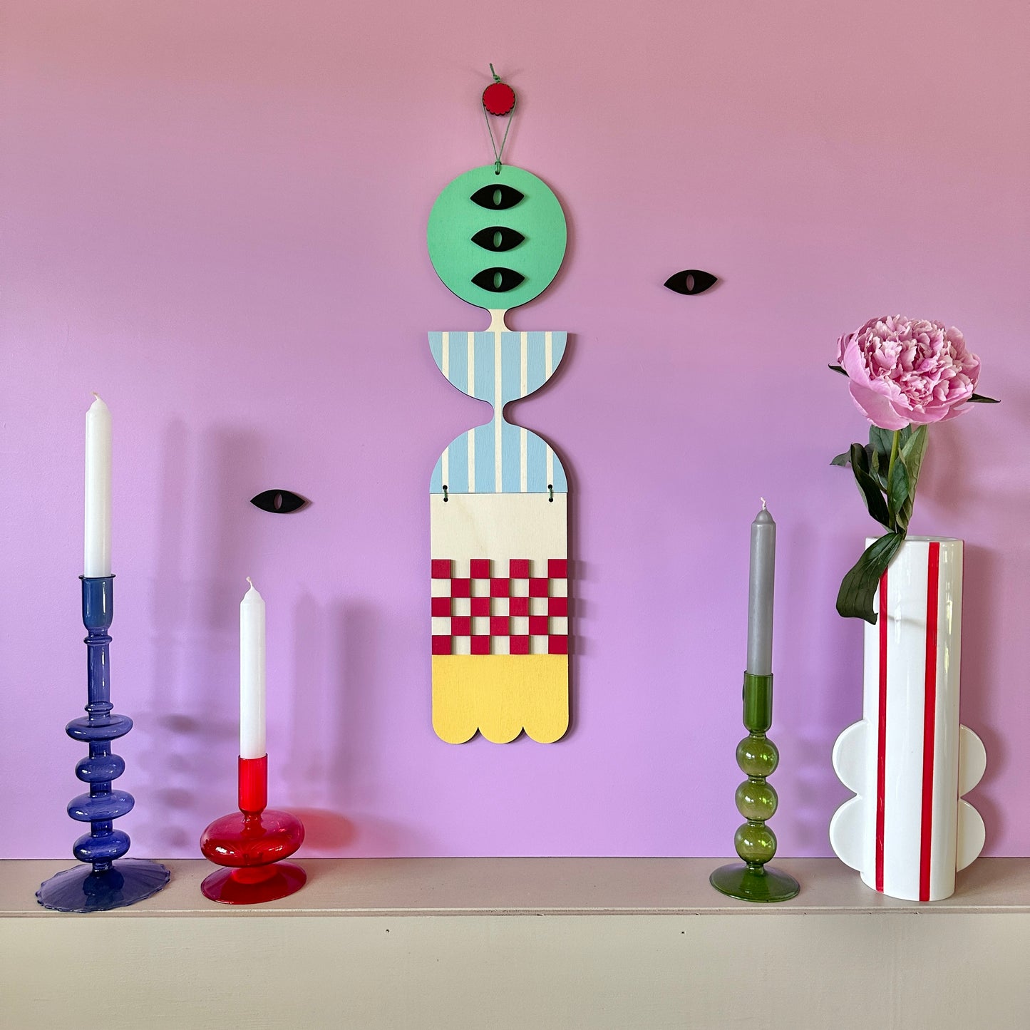 Maximalist Wall Art - Funky Wall Decor - Bold Colours Wall Hanging
