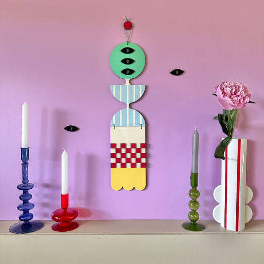 Maximalist Wall Art - Funky Wall Decor - Bold Colours Wall Hanging