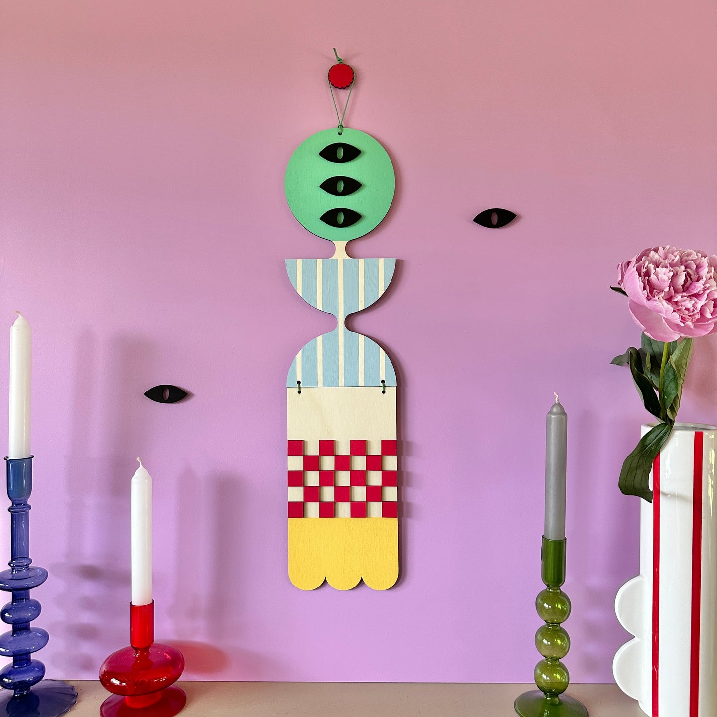 Maximalist Wall Art - Funky Wall Decor - Bold Colours Wall Hanging