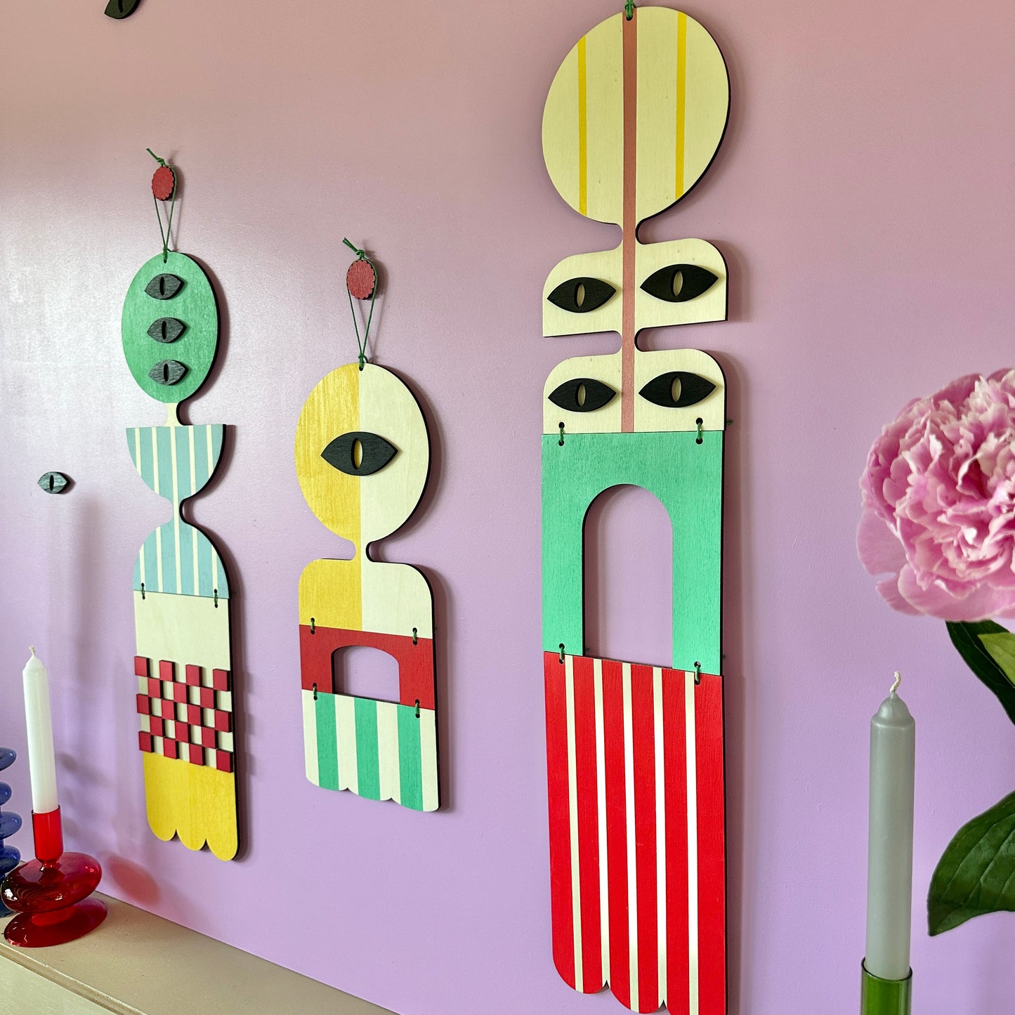 Modern Art Gallery Wall - Pop Art Style - Geometric Wall Hangings