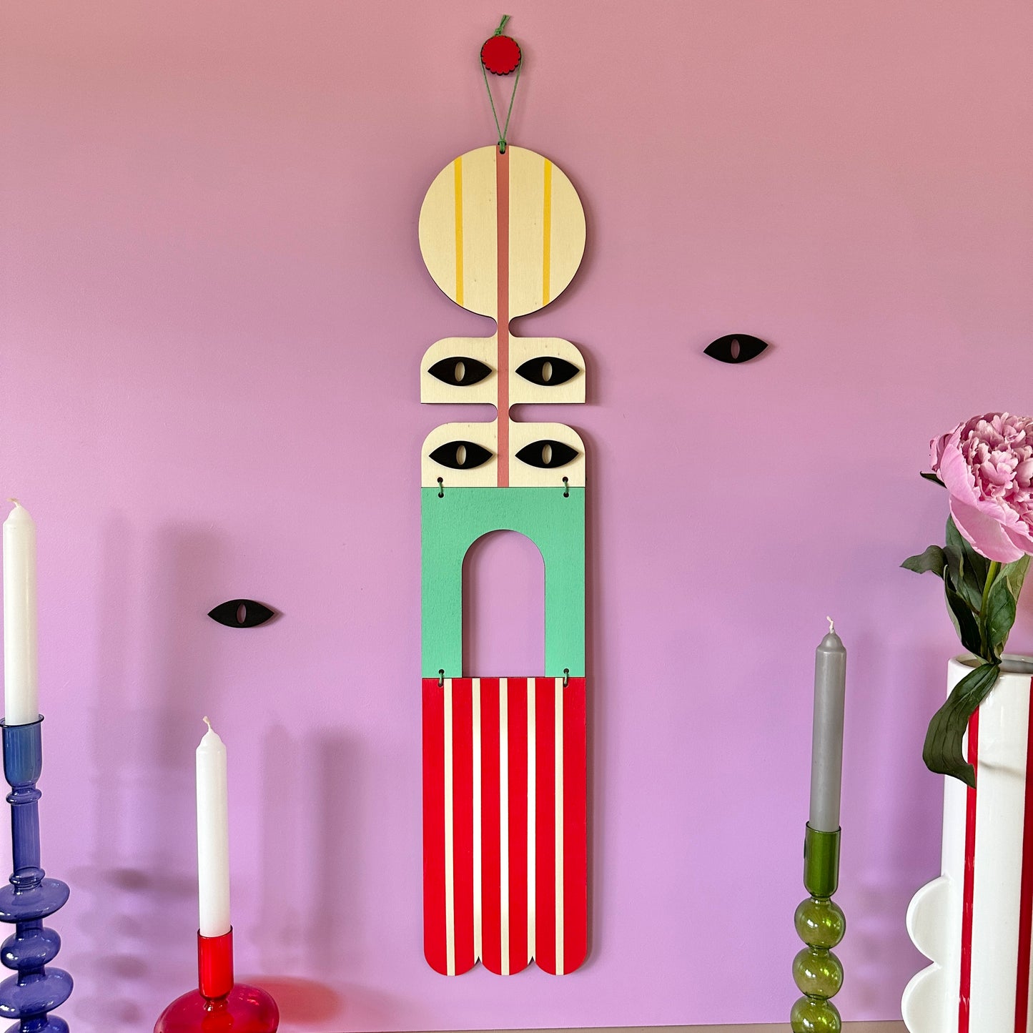 Eclectic Wall Hanging - Bright and Bold Wall Art - Abstract Home Decor