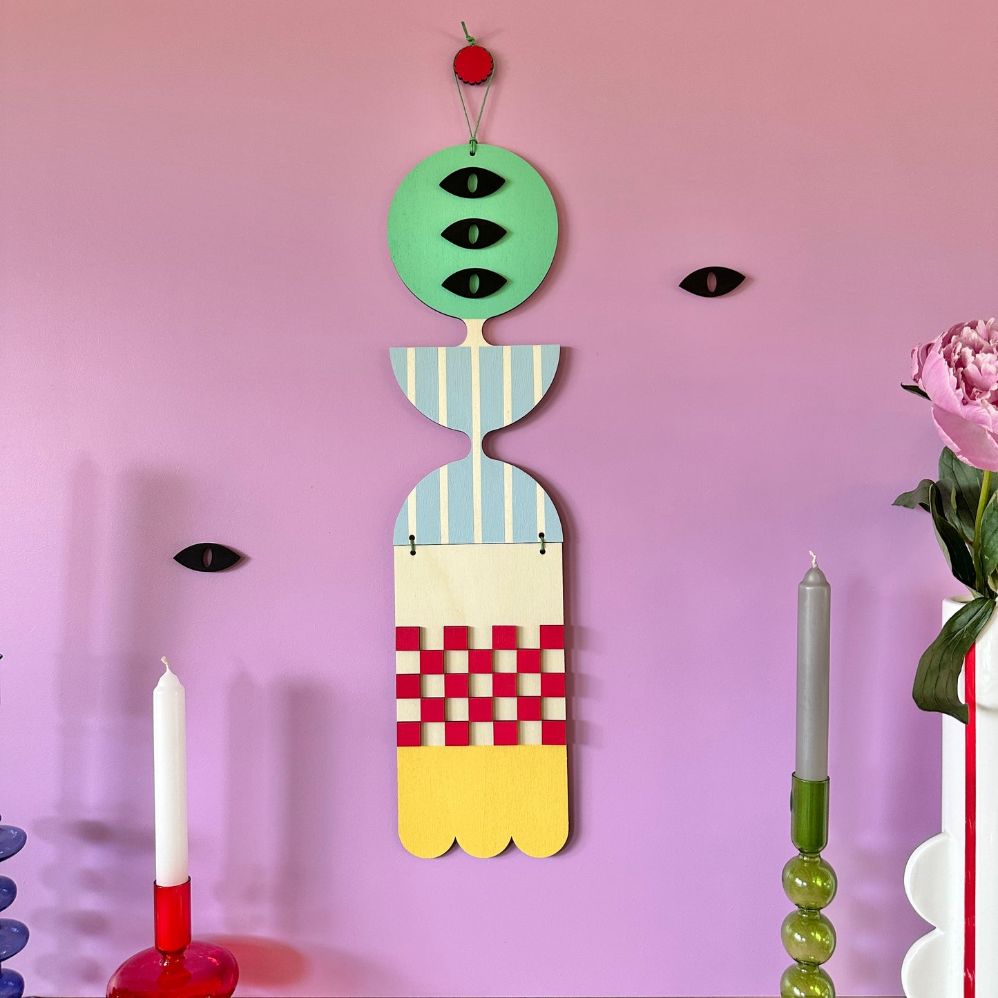 Maximalist Wall Art - Funky Wall Decor - Bold Colours Wall Hanging