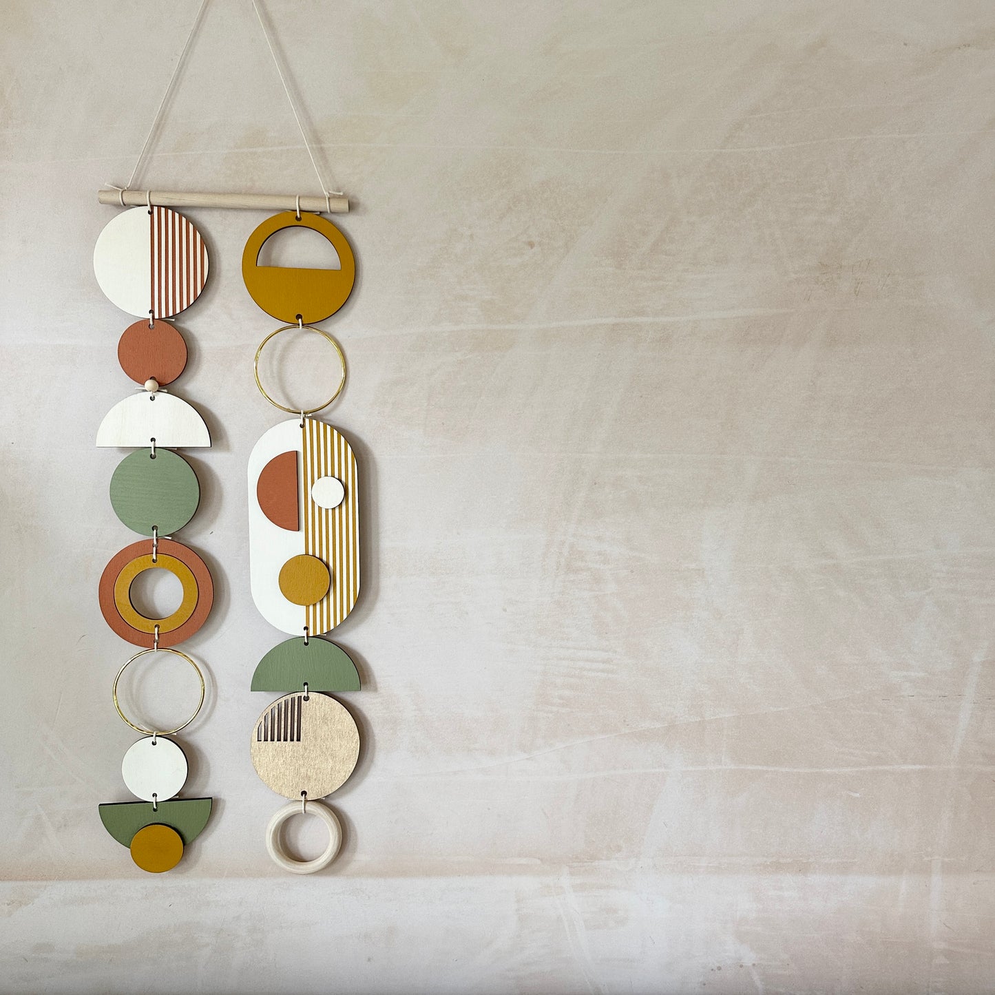Geometric Wall Art - Modern Art - Wood Hanging Sculpture - Home Decor