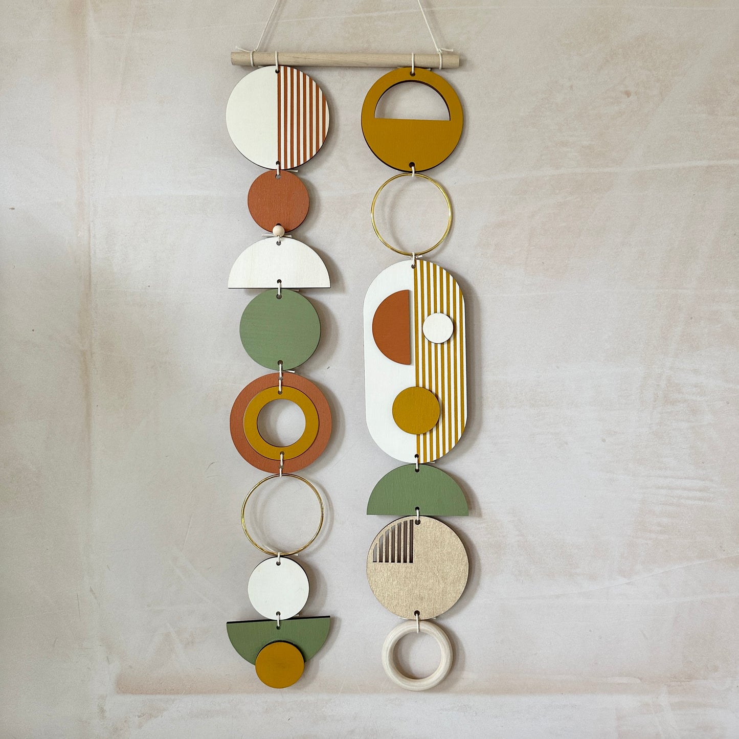 Geometric Wall Art - Modern Art - Wood Hanging Sculpture - Home Decor