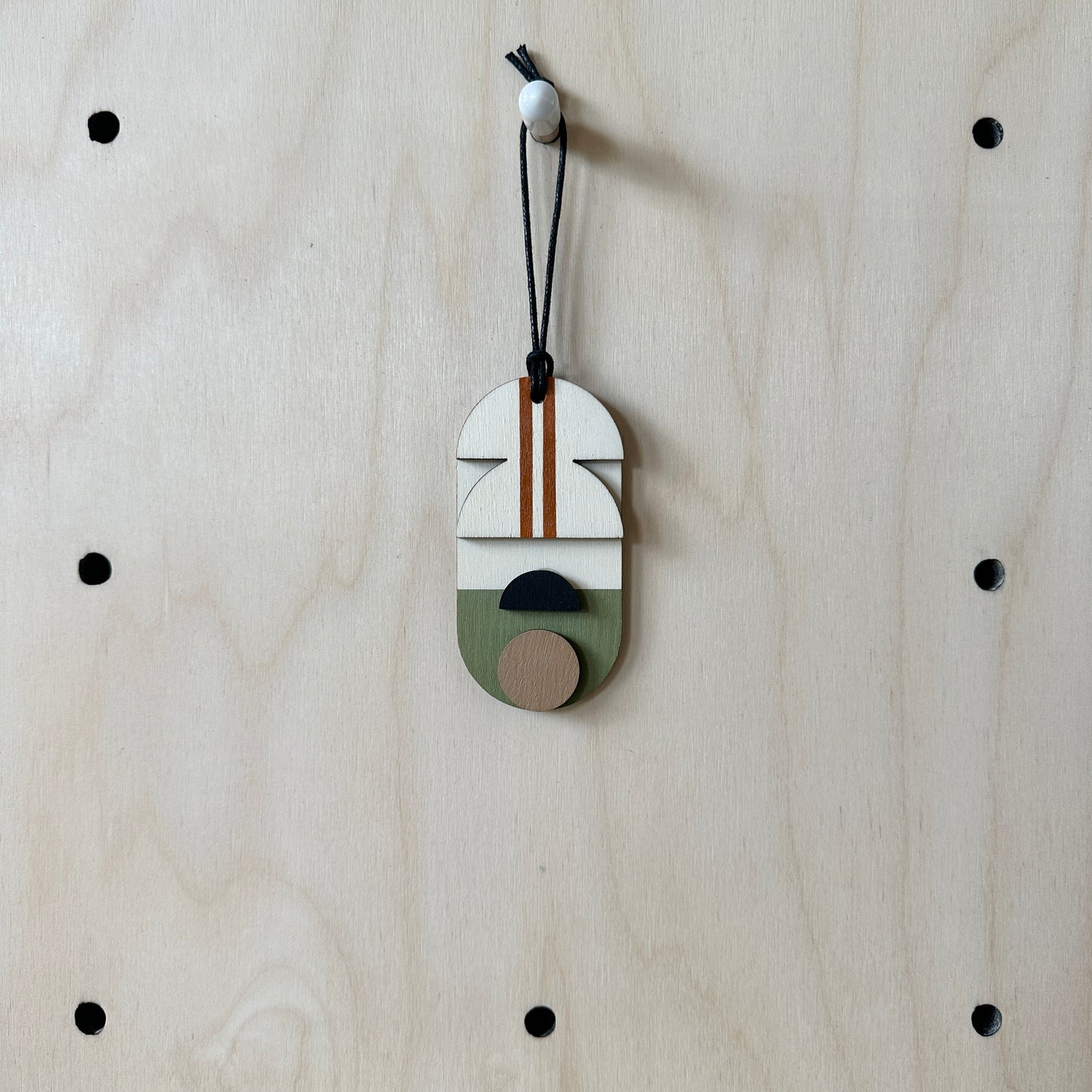 Original Small Geometric Wall Hanging - Mini Mid-Century Wall Art - Little Wooden Decoration - Contemporary Wall Decor