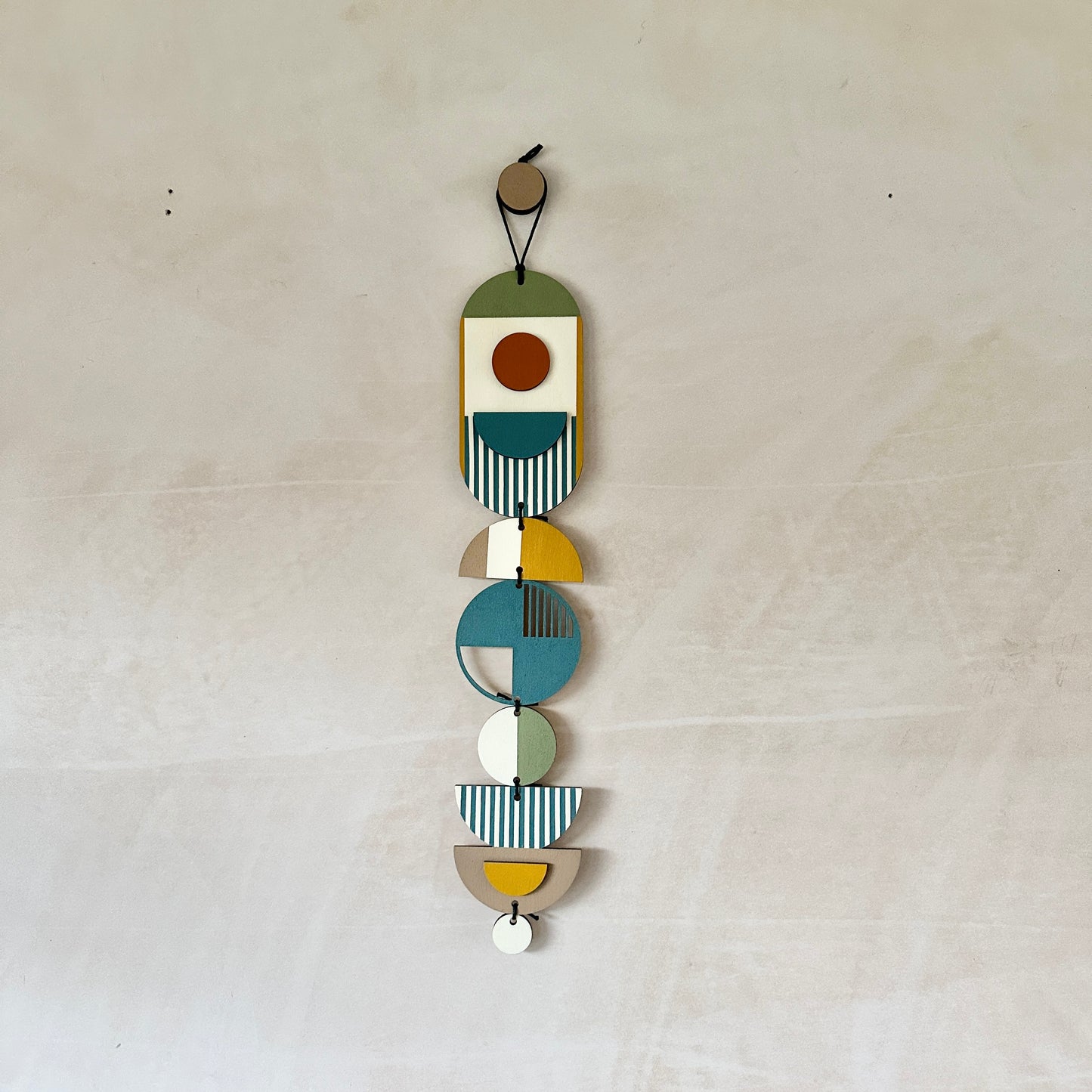 Small Modern Wall Hanging - Cute Geometric Art - Nice Wood Decor - Unusual Wall Hanging - Wall Jewellery- Contemporary Designs - Home Decor