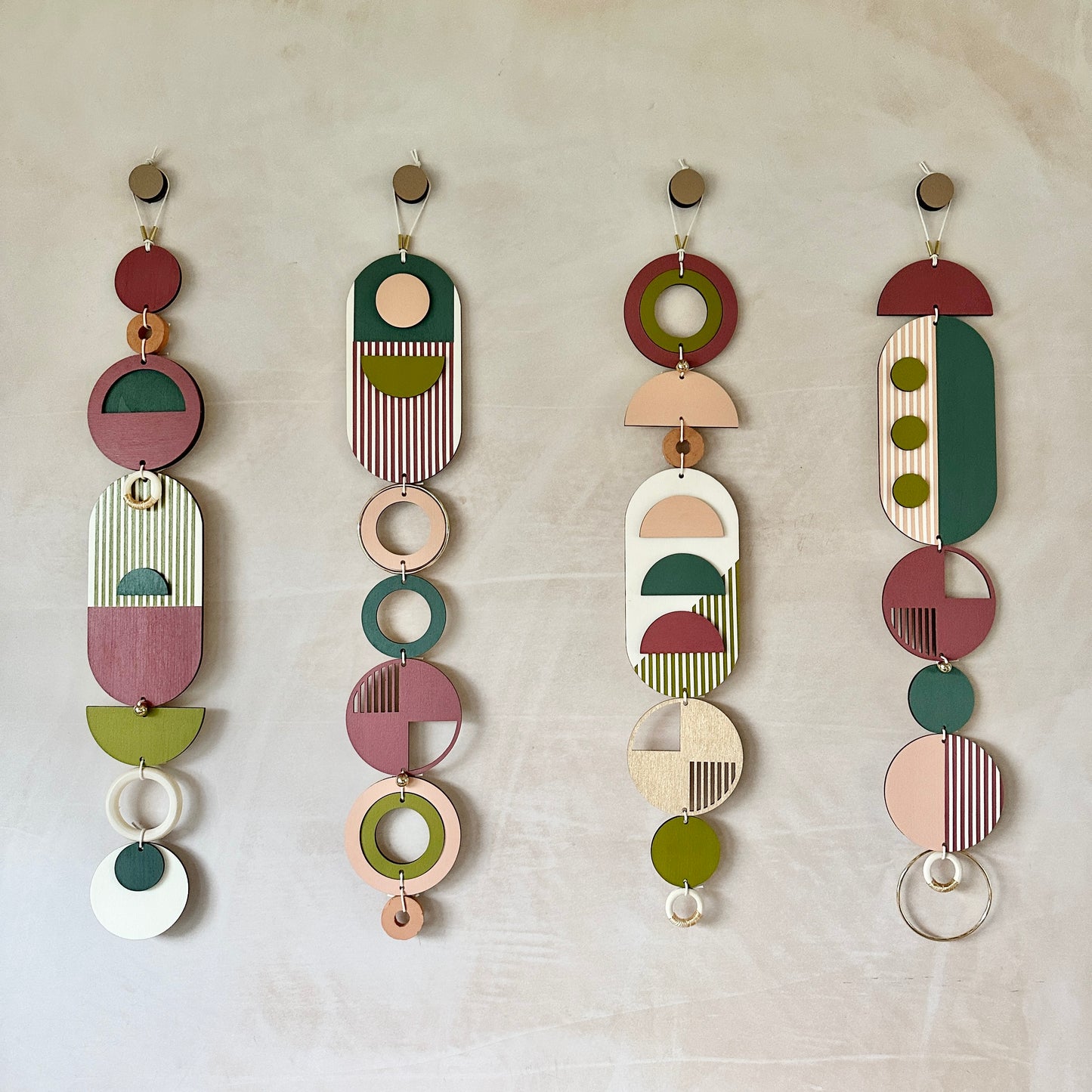 Eclectic Wall Hangings - Geometric Wall Art - Luxury Wall Decor - Mid-Century Home Decor - Slim Long Wall Tapestry