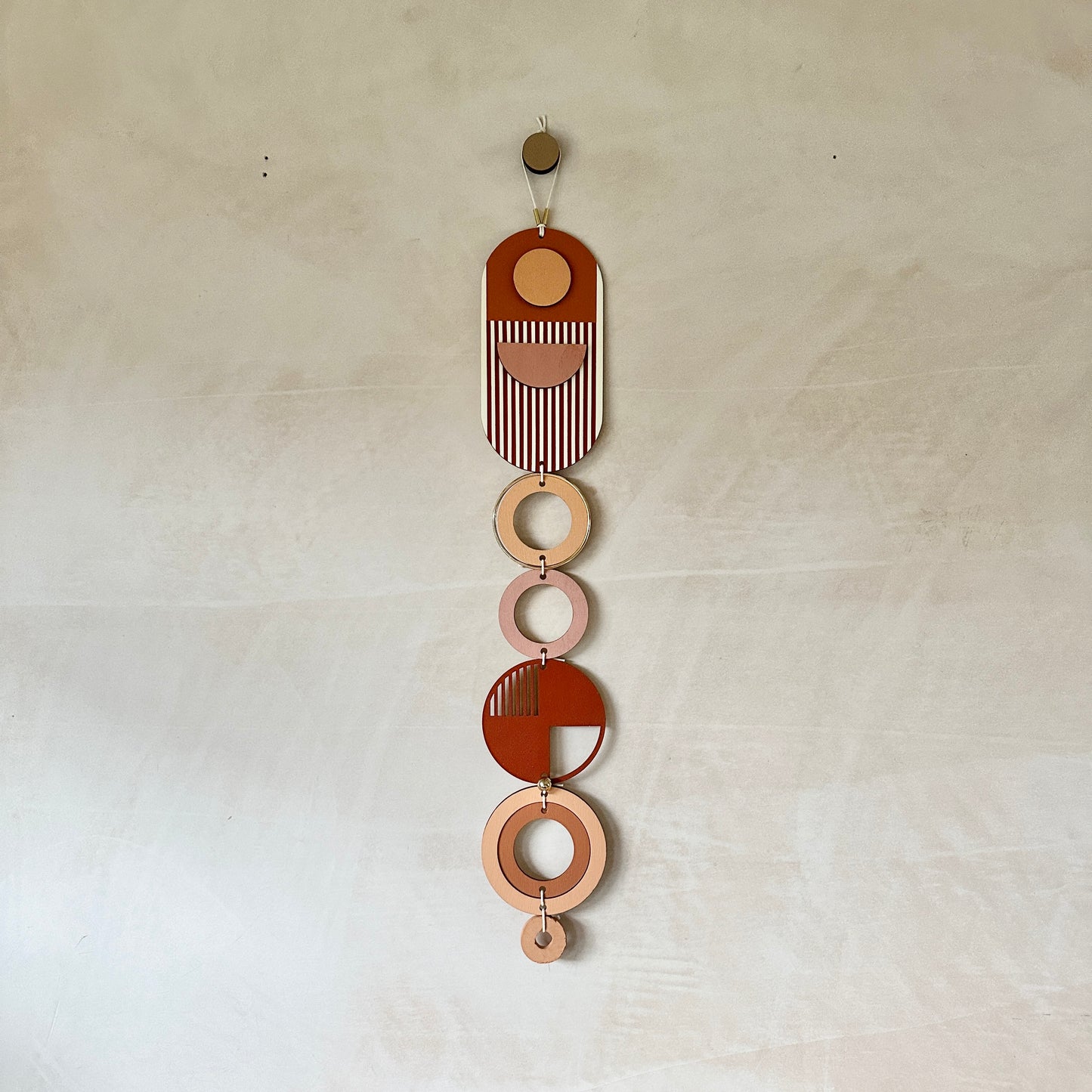 Warm Tones Wall Hangings - Geometric Wall Art - Luxury Wall Decor - Mid-Century Home Decor - Slim Long Wall Tapestry
