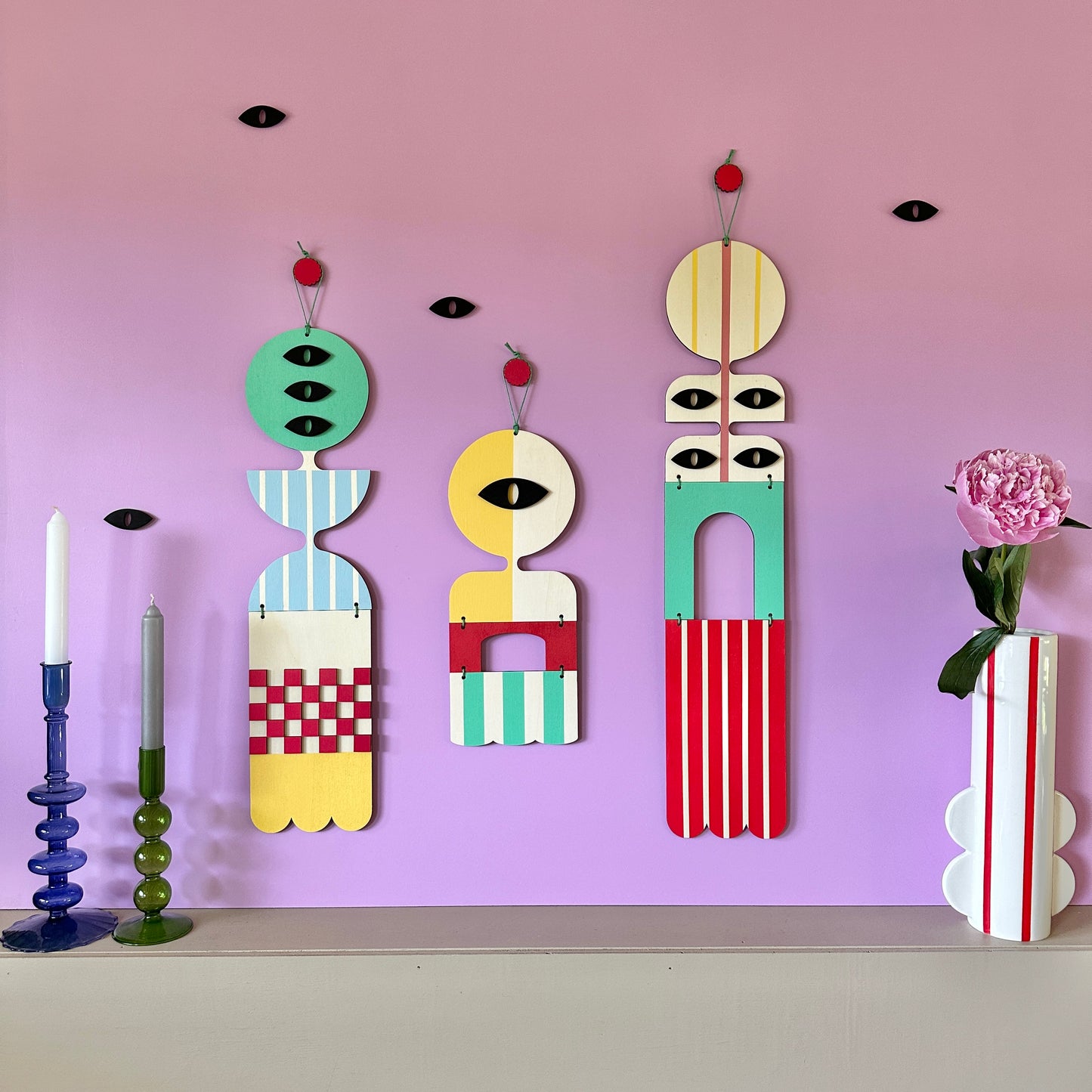 Modern Art Gallery Wall - Pop Art Style - Geometric Wall Hangings