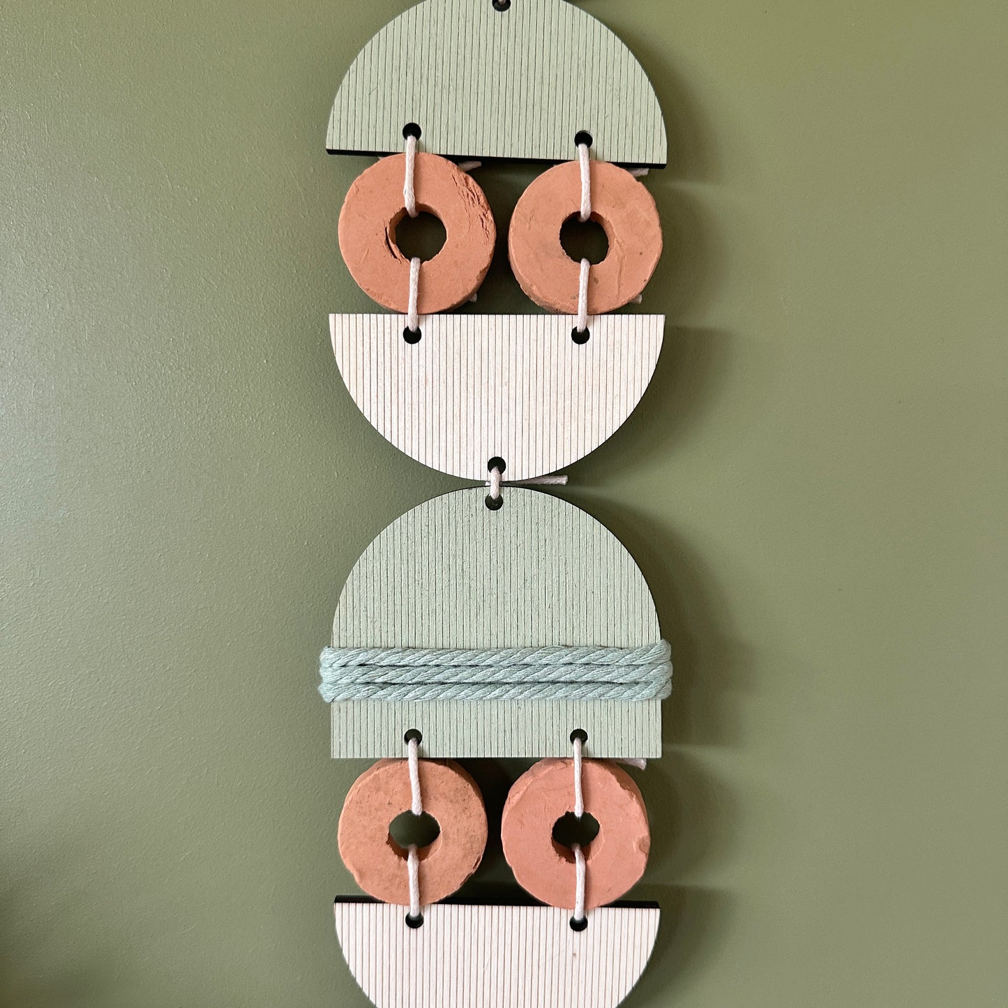 Boho Gallery Wall Set - Neutral Decor - Geometric Wood Wall Art