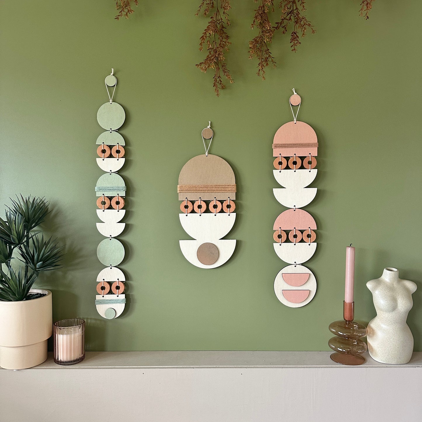 Boho Wall Art - Neutral Decor - Modern Geometric Wall Hanging