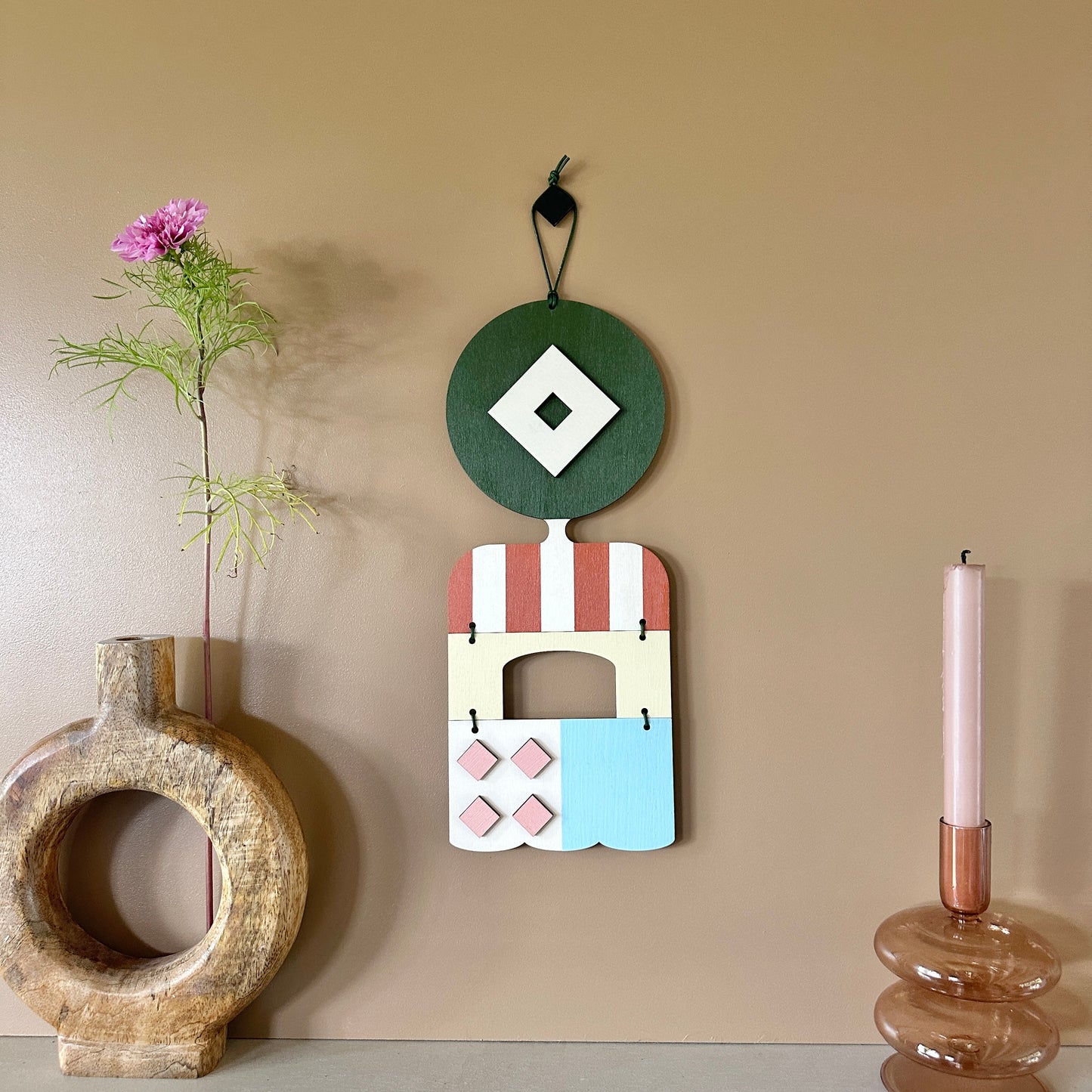 Unusual Wall Art - Abstract Decor - Geometric Wall Hanging - Weird Art