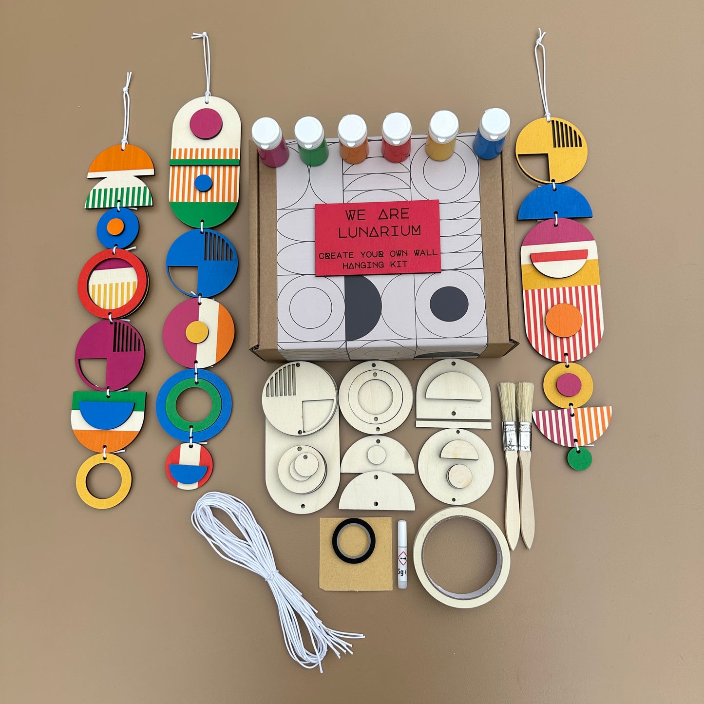 Vibrant Rainbow DIY Wall Hanging Kit: Craft Your Own Stunning Home Decor