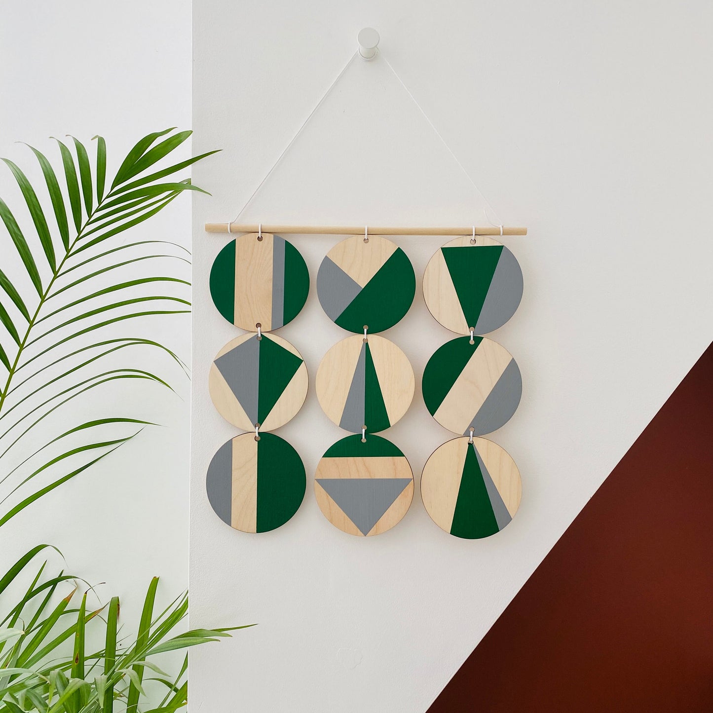 Three Tier Geometric Wooden Wall Art