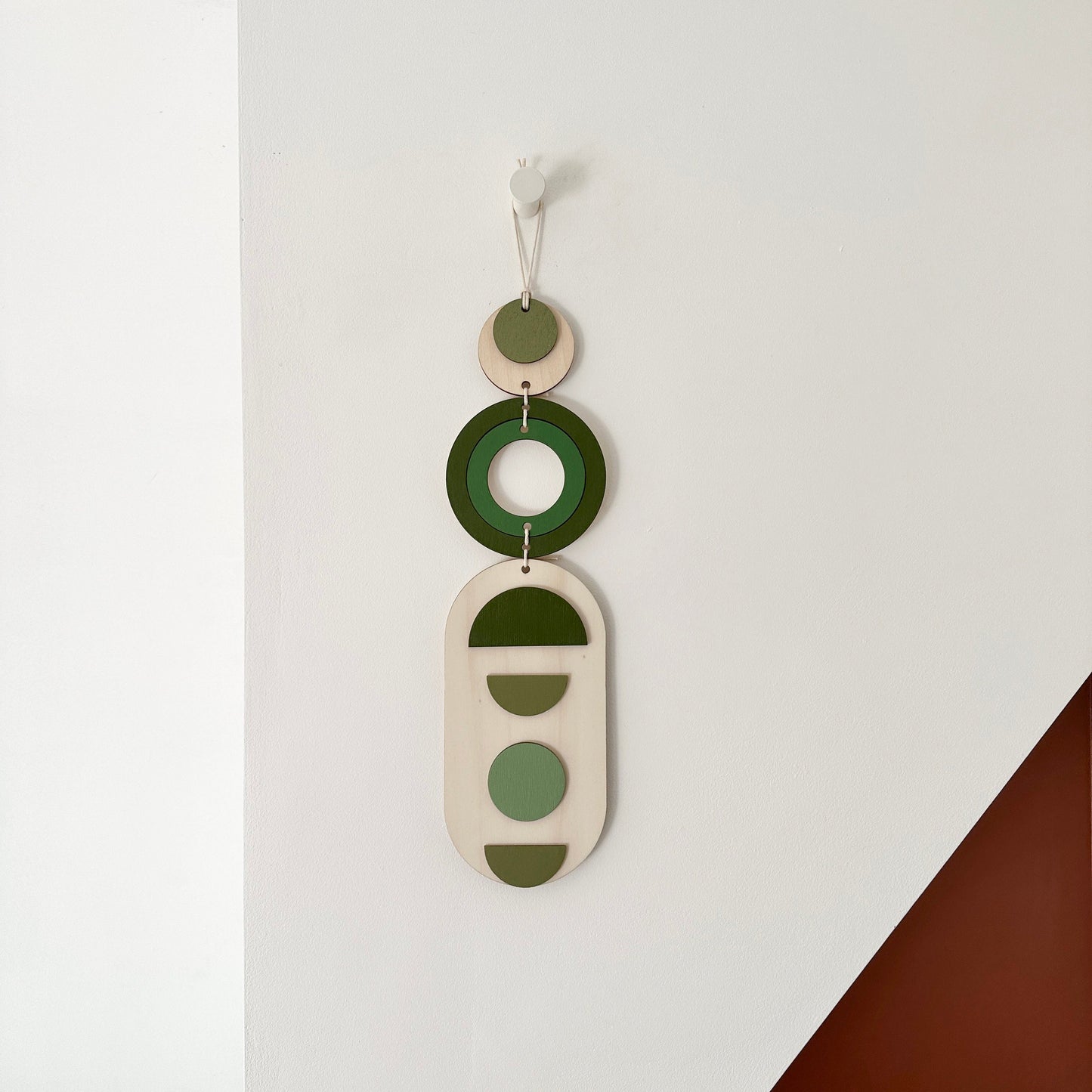 Modern Geometric Wall Art - Green Wall Decor - Handmade Home Decor