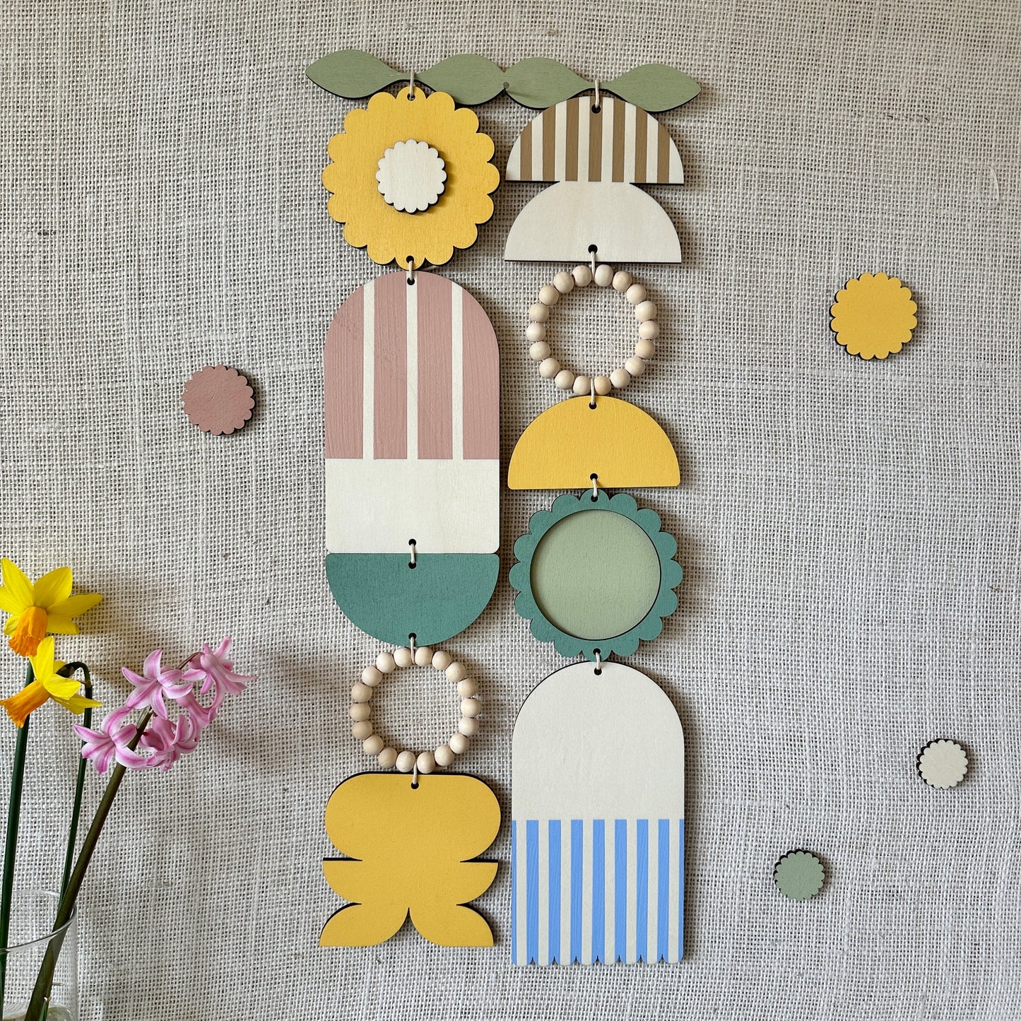 Spring 2024 Wall Hanging - Cute Floral Art - Calming Decor - Contemporary Wall Art - Fun Plant Decor - Plants Wall Art - Plant Home Gift