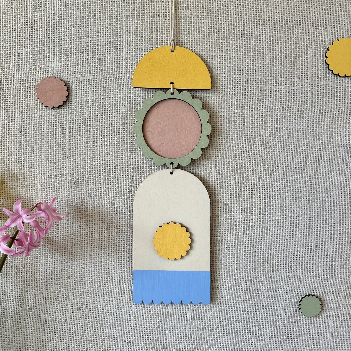 Spring 2024 Wall Hanging - Cute Wall Hanging - Pastel Wall Art - Colourful Home Decor - Hand Painted Decor - Modern Bright Gifting - Gifts