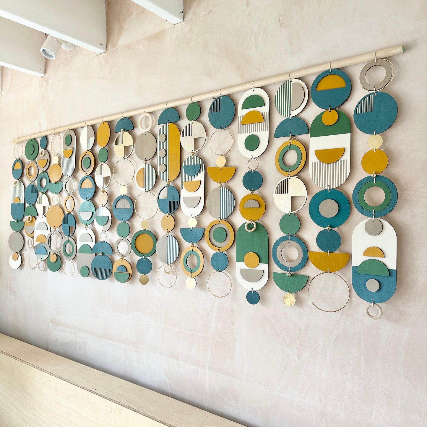 Modern Wall Art Hanging - Geometric Abstract Art - Wood Home Decor