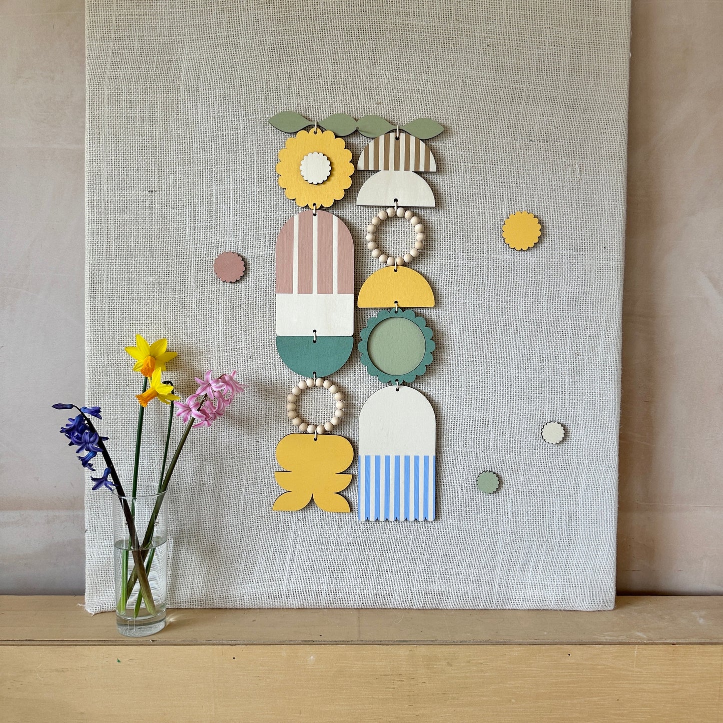 Spring 2024 Wall Hanging - Cute Floral Art - Calming Decor - Contemporary Wall Art - Fun Plant Decor - Plants Wall Art - Plant Home Gift