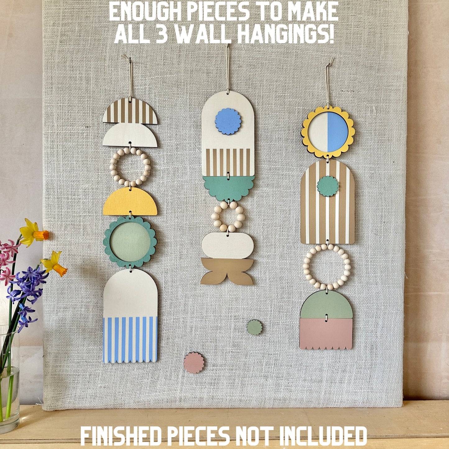 Spring Edition! Create Your Own Wall Hangings Kit - Make Your Own Art Gift - DIY Wall Hangings - Floral Art Present - Flowers Crafty Gifts