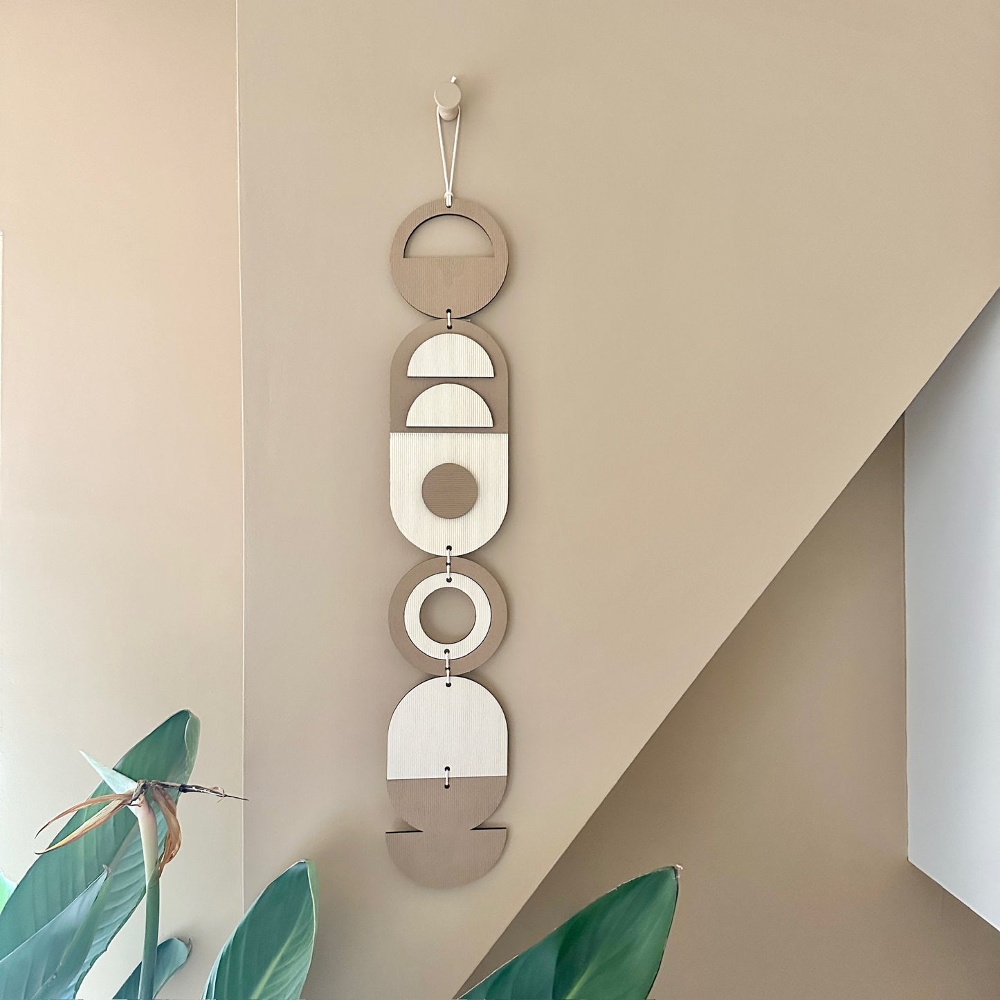 Neutral Wall Hanging Gift - Geometric Wall Art - New Home Gift - Housewarming Present - Mid-Century Home Decor - Art Gifting