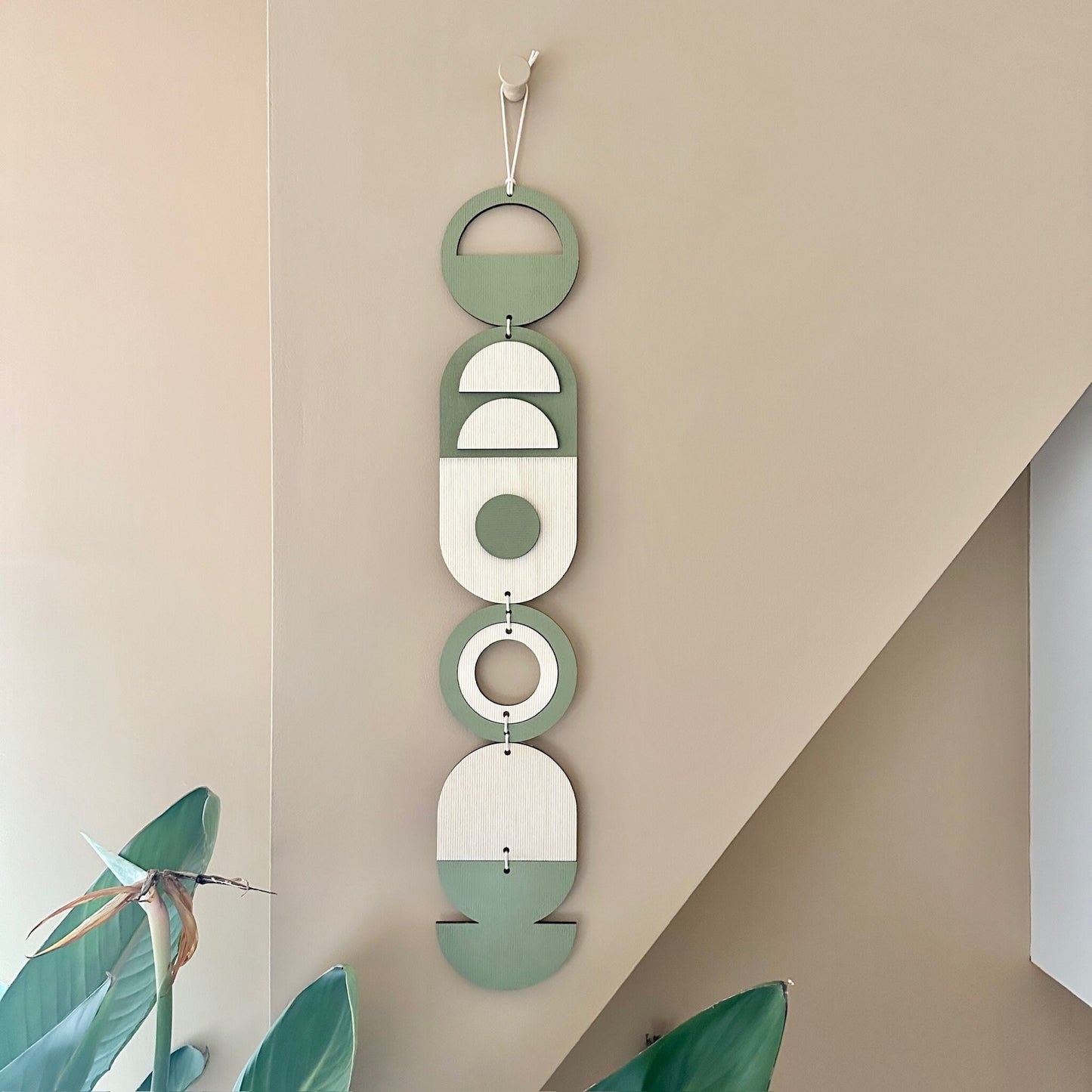 Green Wall Hanging Gift - Geometric Wall Art - New Home Gift - Housewarming Present - Mid-Century Home Decor - Art Gifting