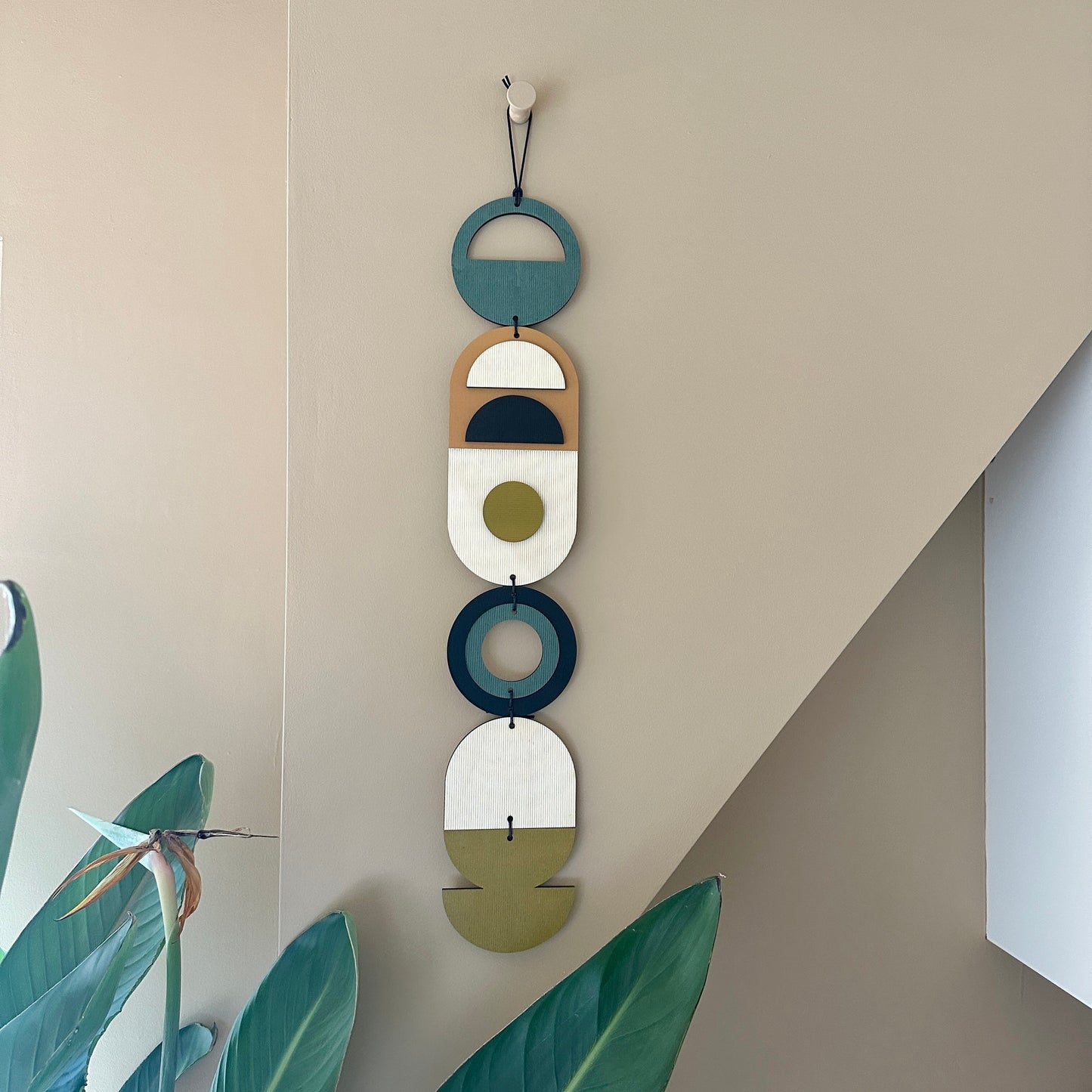 Multi-colour Wall Hanging - Geometric Wall Art - Home Decor - Housewarming Present - Mid-Century Home Decor