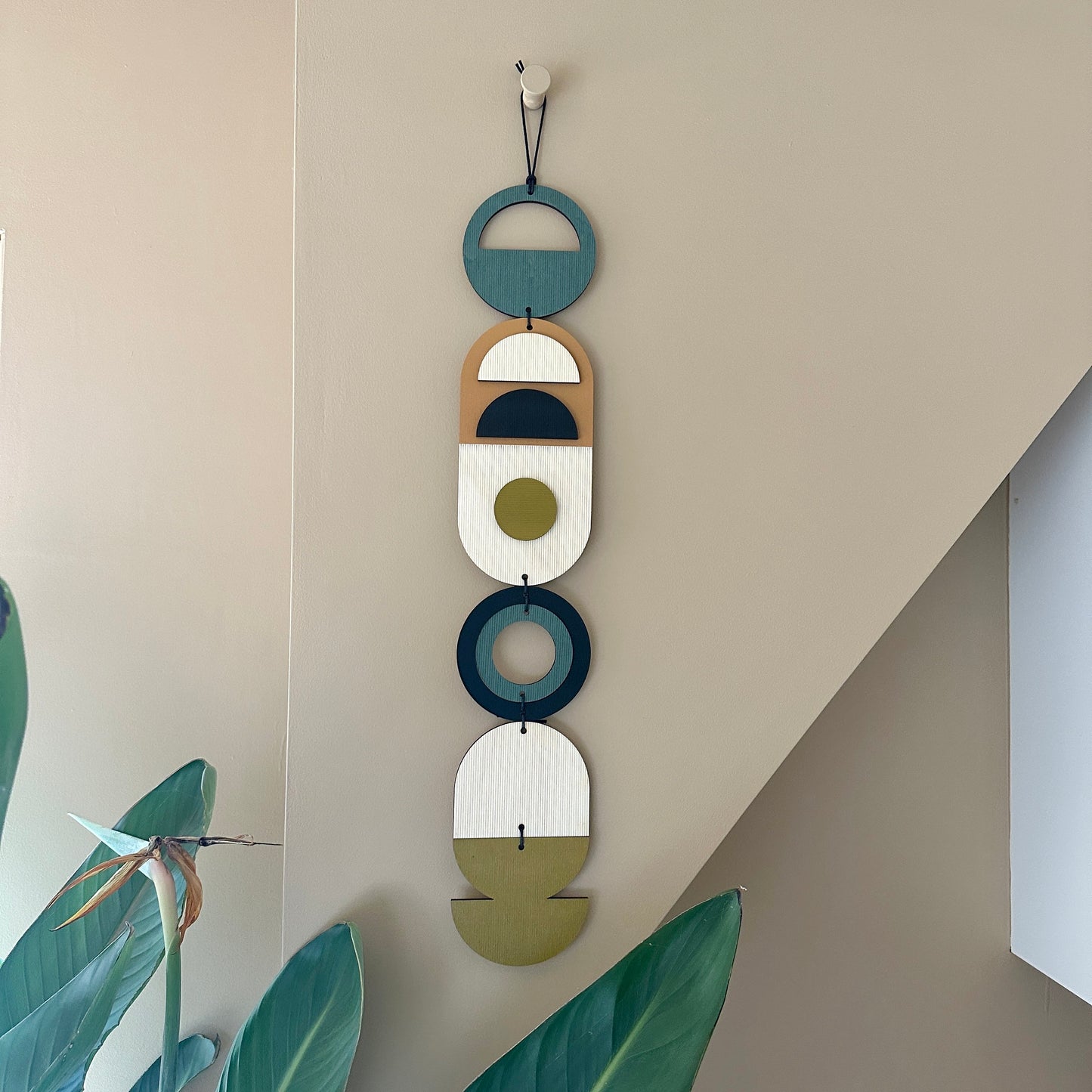Multi-colour Wall Hanging - Geometric Wall Art - Home Decor - Housewarming Present - Mid-Century Home Decor
