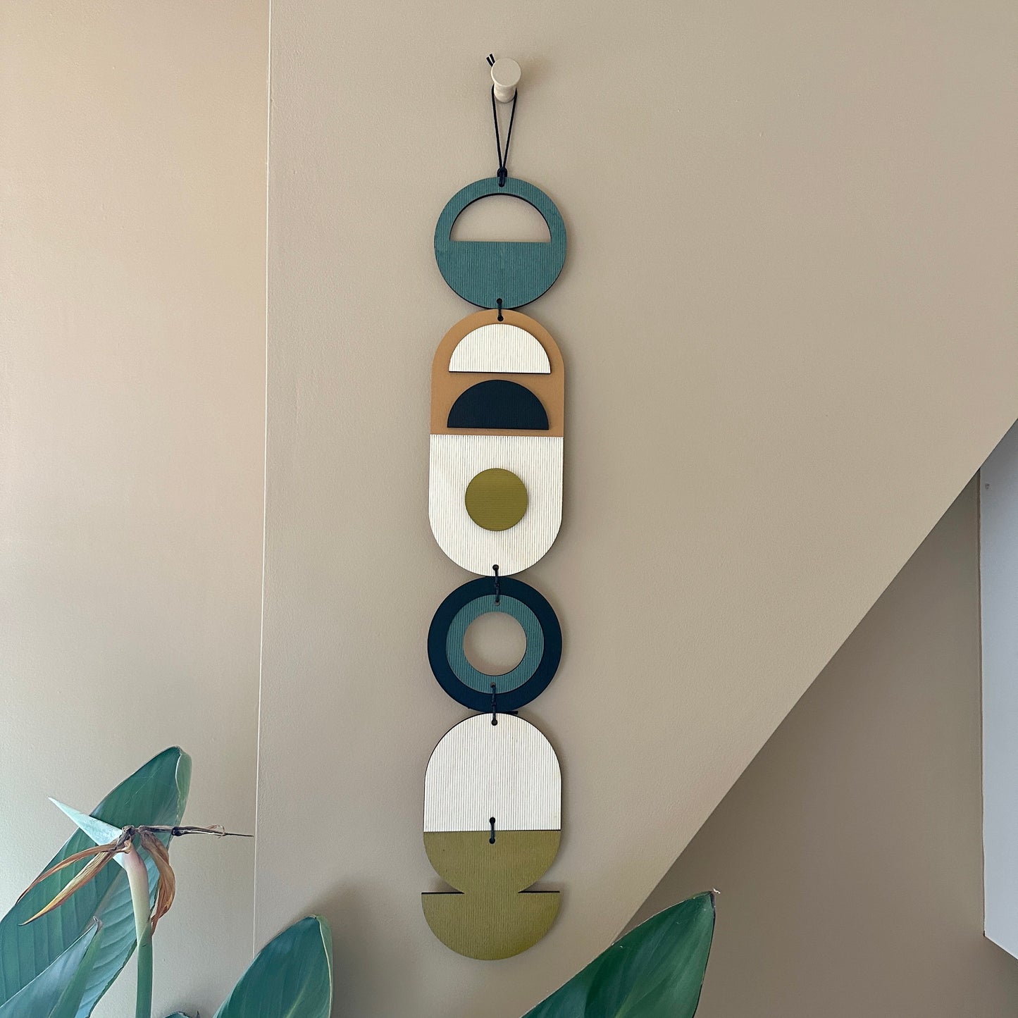 Multi-colour Wall Hanging - Geometric Wall Art - Home Decor - Housewarming Present - Mid-Century Home Decor