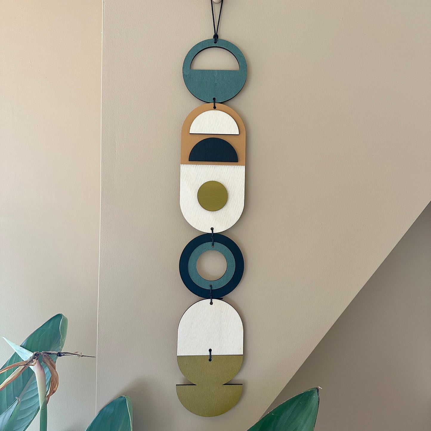 Multi-colour Wall Hanging - Geometric Wall Art - Home Decor - Housewarming Present - Mid-Century Home Decor
