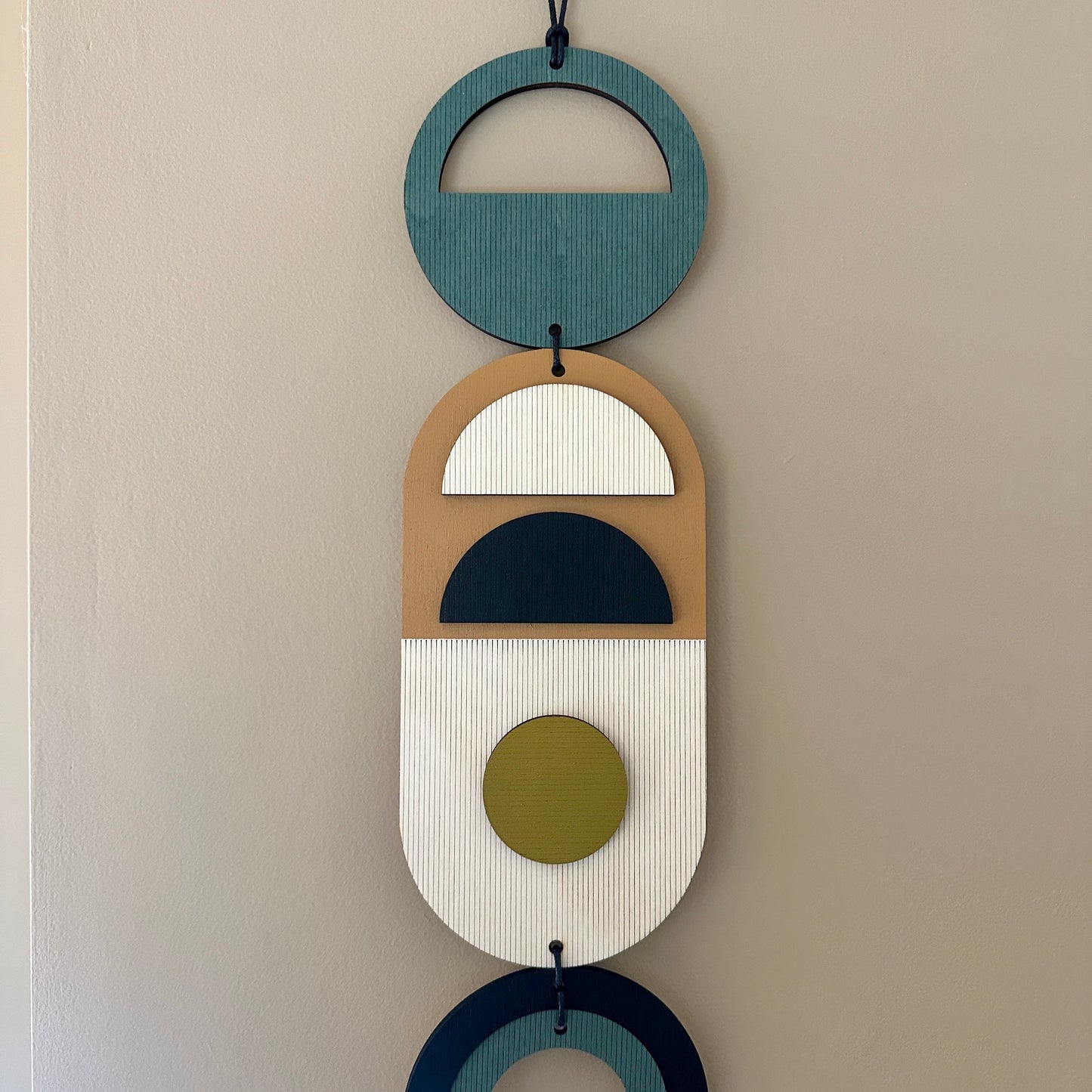 Multi-colour Wall Hanging - Geometric Wall Art - Home Decor - Housewarming Present - Mid-Century Home Decor