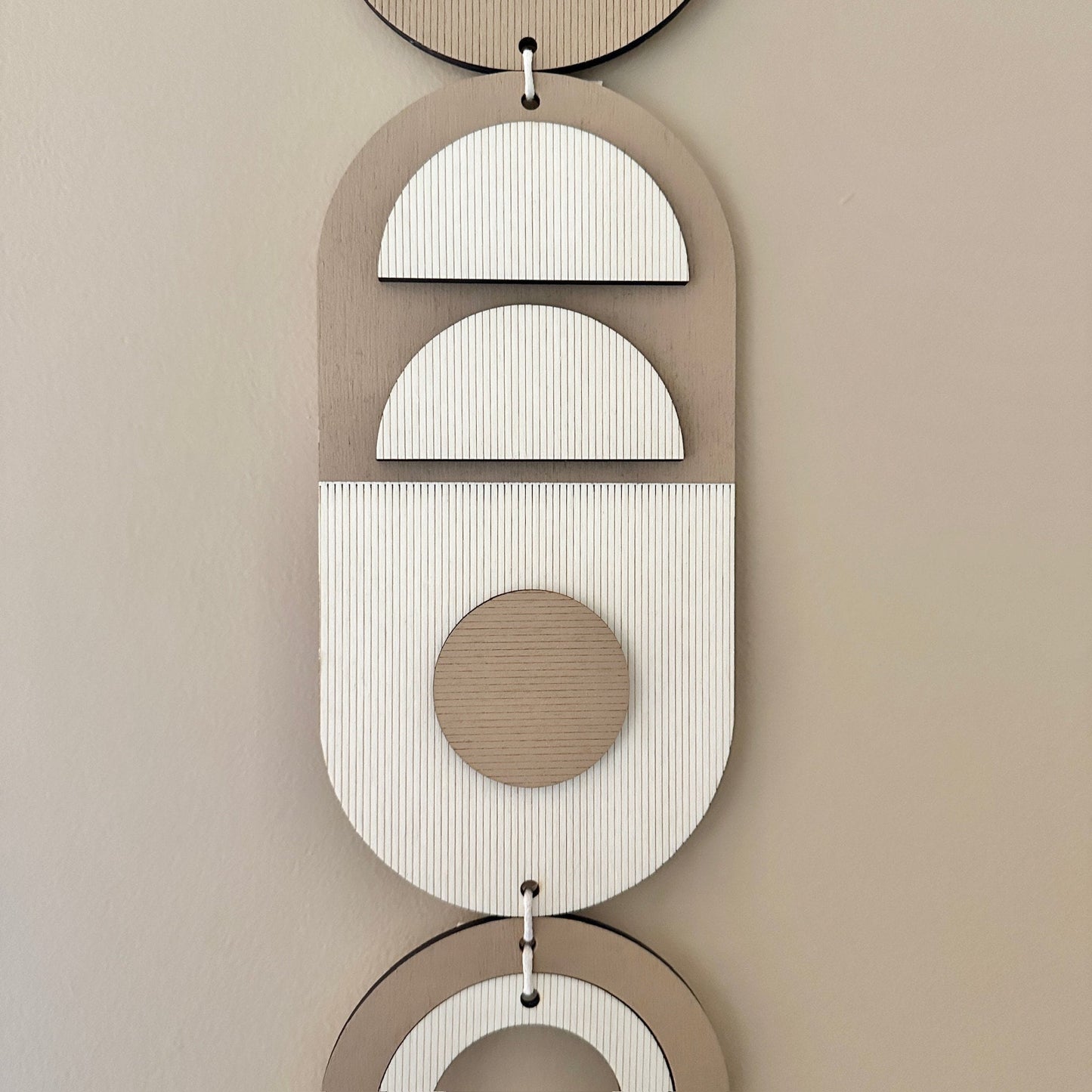 Neutral Wall Hanging Gift - Geometric Wall Art - New Home Gift - Housewarming Present - Mid-Century Home Decor - Art Gifting