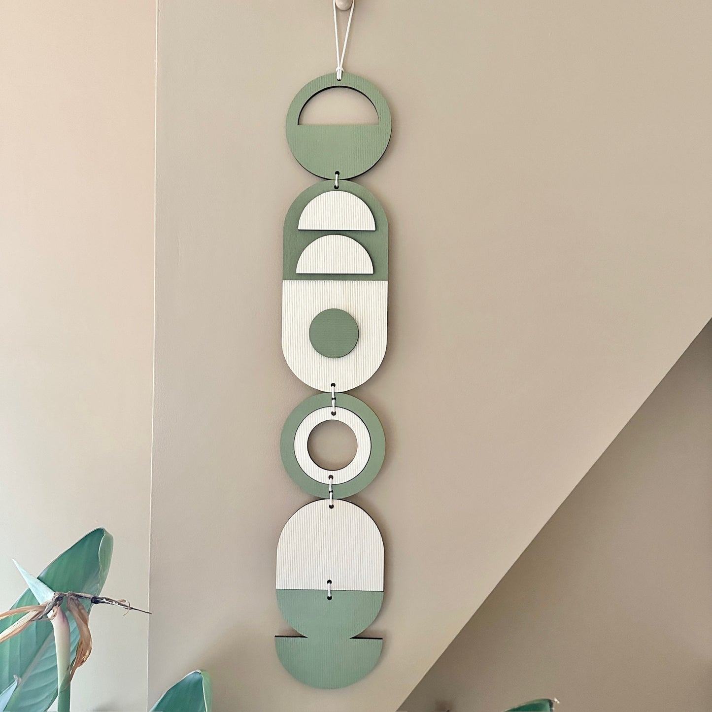 Green Wall Hanging Gift - Geometric Wall Art - New Home Gift - Housewarming Present - Mid-Century Home Decor - Art Gifting