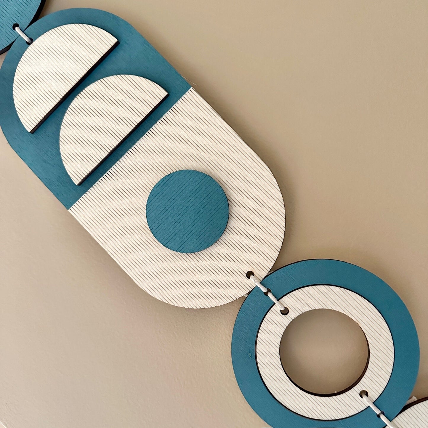 Teal Wall Hanging Gift - Geometric Wall Art - New Home Gift - Housewarming Present - Mid-Century Home Decor - Art Gifting