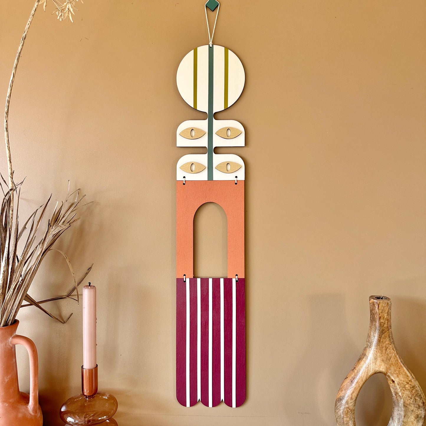 Eclectic Wall Hanging - Bright and Bold Wall Art - Abstract Home Decor