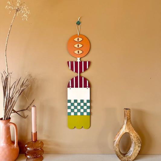 Maximalist Wall Art - Funky Wall Decor - Bold Colours Wall Hanging