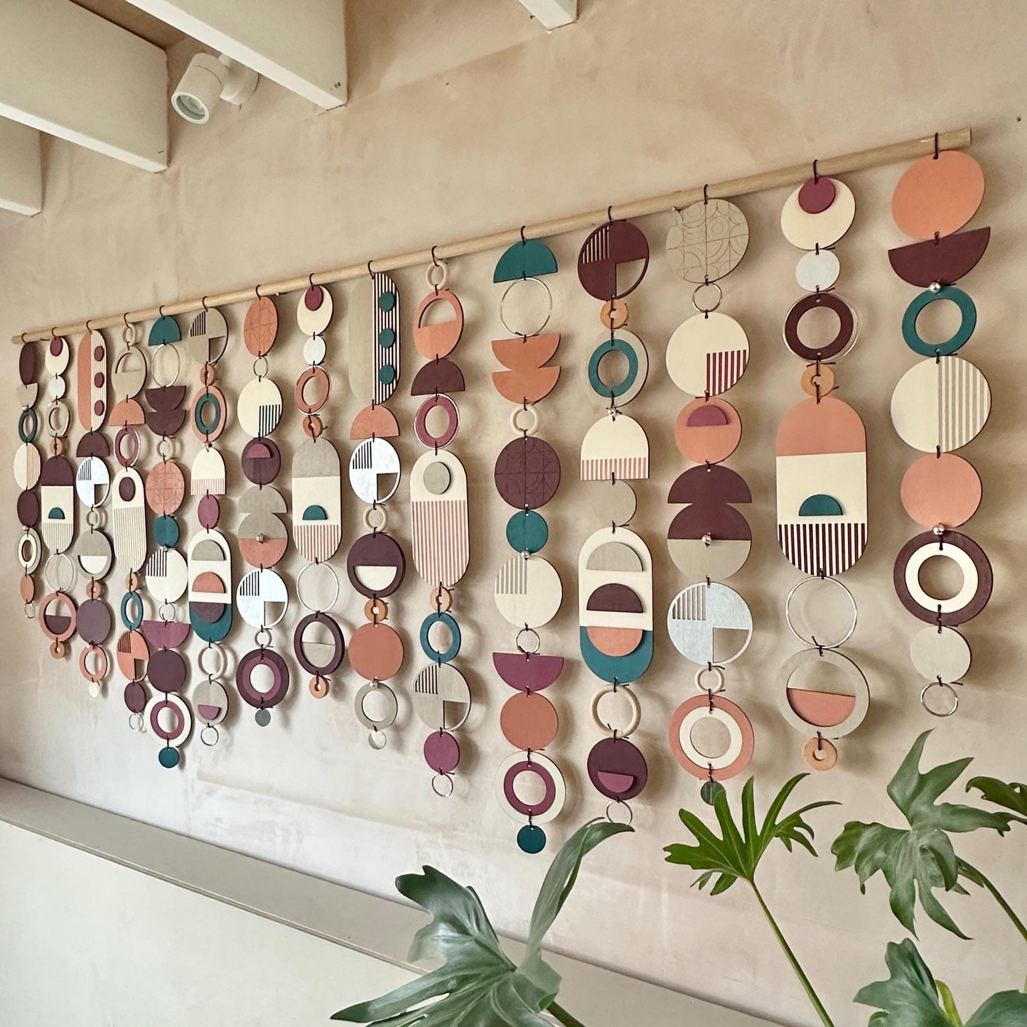 Wide Abstract Wall Art - Mid Century Modern Home Decor - Geometric Wall Decor