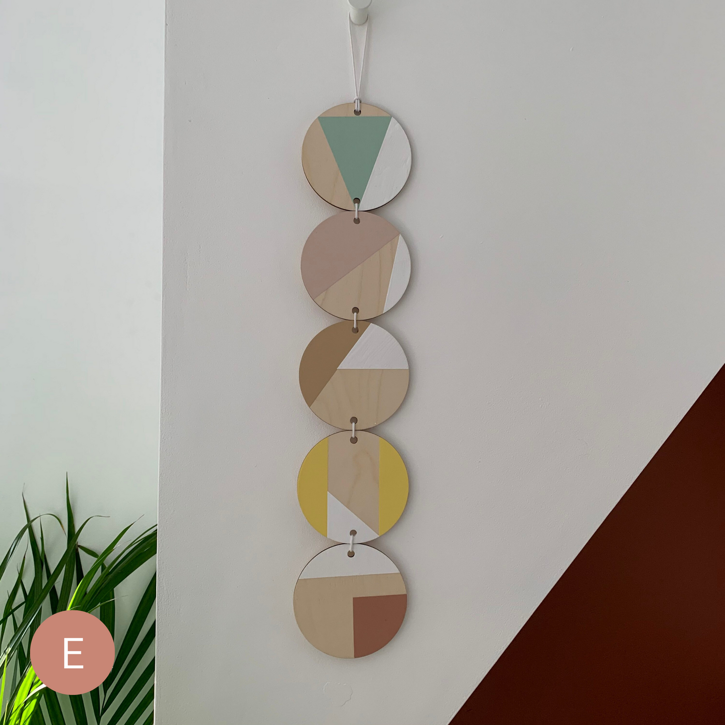 5-Tier Small Wooden Multicoloured Wall Hanging