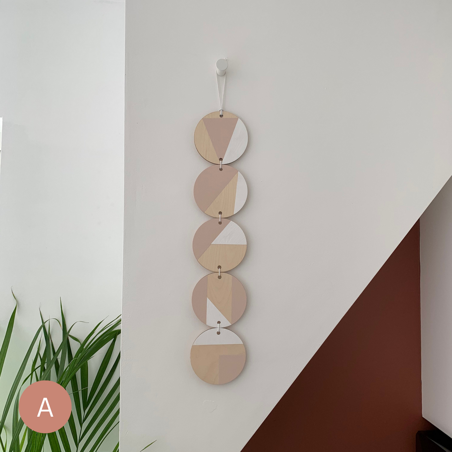 5-Tier Small Wooden Multicoloured Wall Hanging