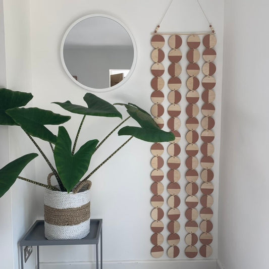 Extra Large Wall Hanging - Dusky Pink Wall Hanging - Massive Wall Art - Geometric Art - Wooden Plaque - Huge Wall Covering - Massive Scandi