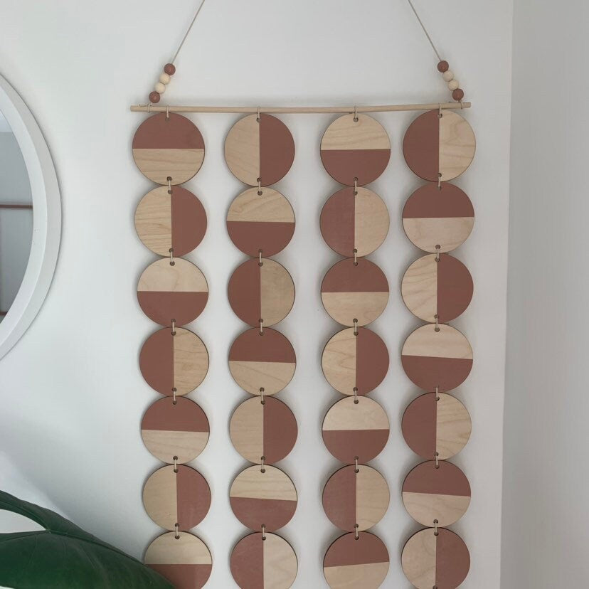 Extra Large Wall Hanging - Dusky Pink Wall Hanging - Massive Wall Art - Geometric Art - Wooden Plaque - Huge Wall Covering - Massive Scandi