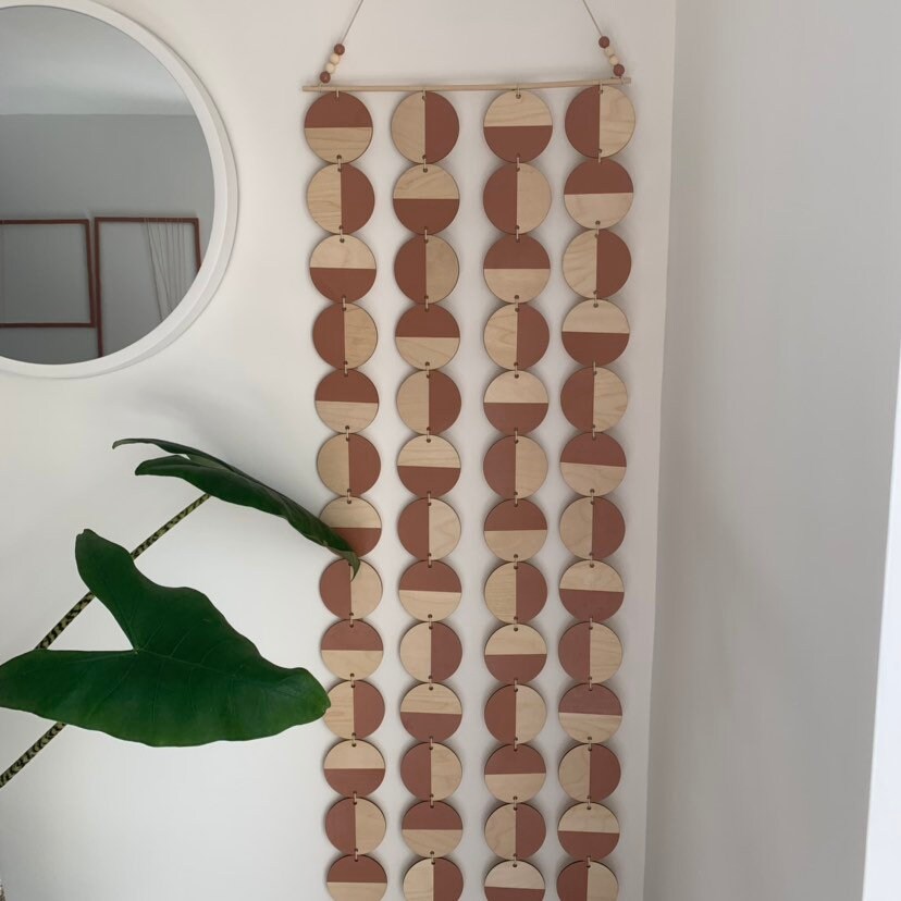Extra Large Wall Hanging - Dusky Pink Wall Hanging - Massive Wall Art - Geometric Art - Wooden Plaque - Huge Wall Covering - Massive Scandi
