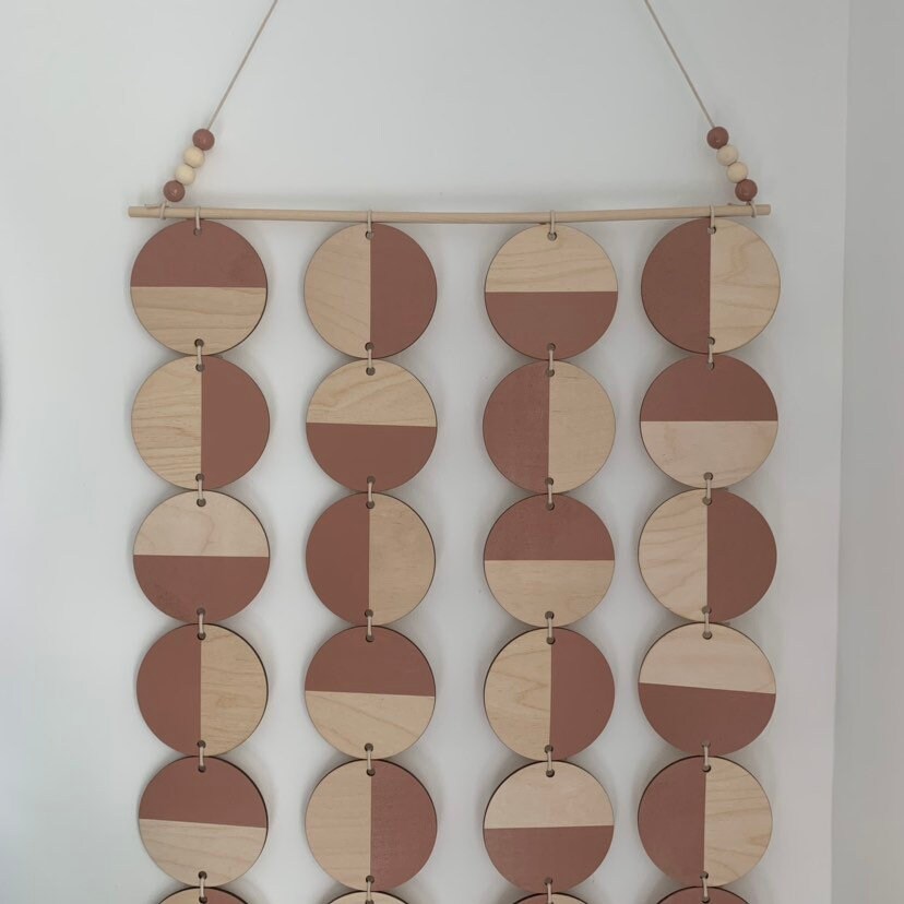 Extra Large Wall Hanging - Dusky Pink Wall Hanging - Massive Wall Art - Geometric Art - Wooden Plaque - Huge Wall Covering - Massive Scandi