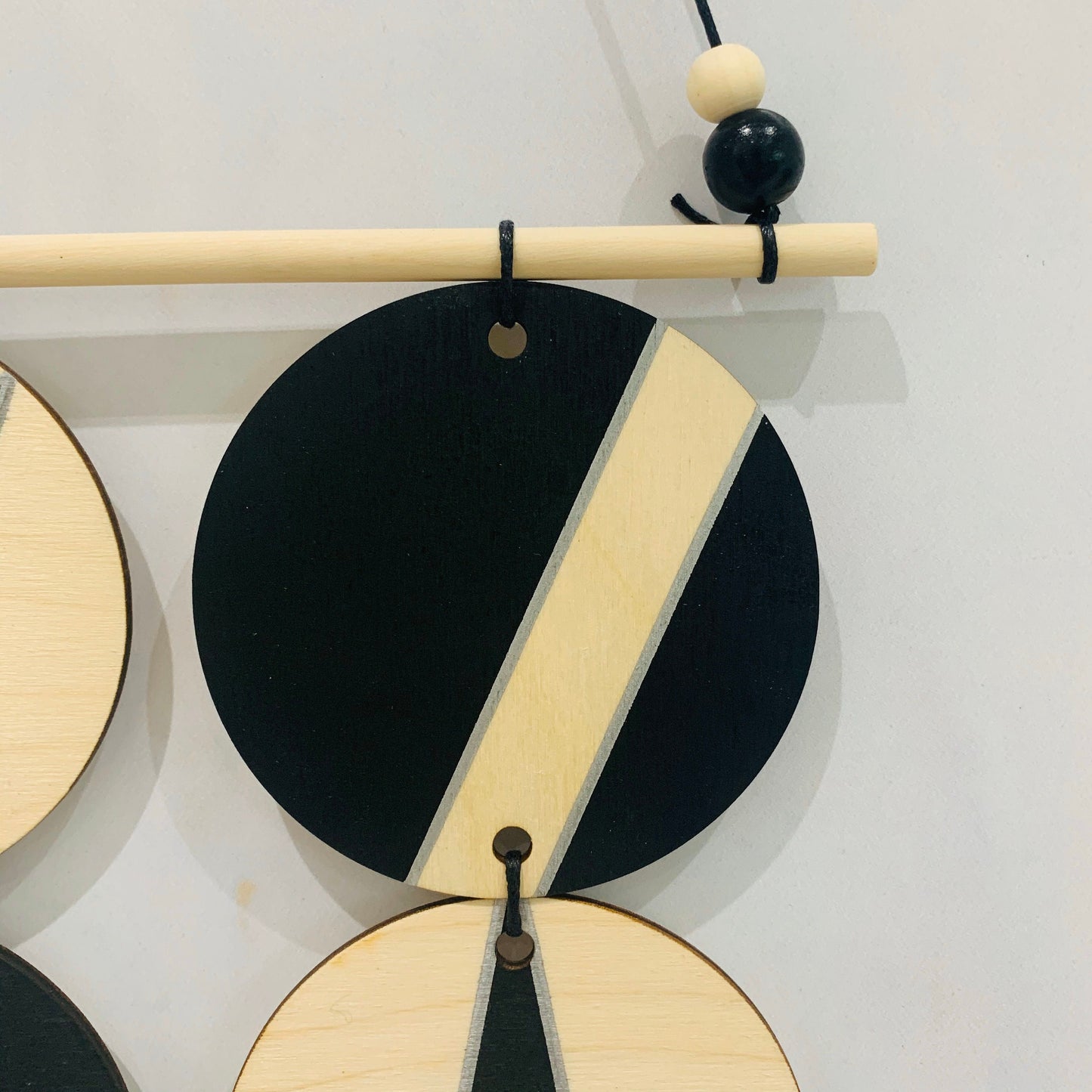 Wall hanging - Black & Silver Geometric Plywood Art - Scandinavian Wall Hanging - Wall Art multi - Large Wall Hanging - Black Decoration