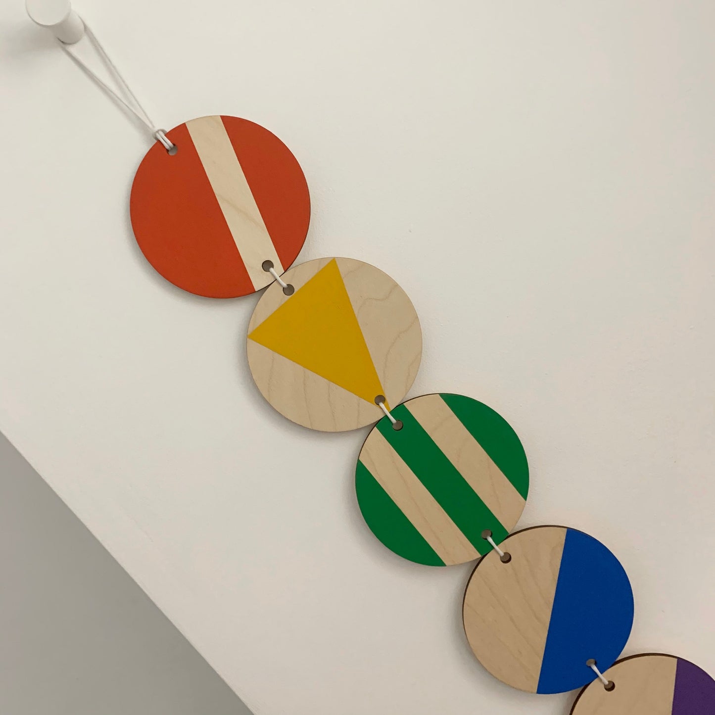 Rainbow Wall Hanging - Colourful Geometric Plywood | Pride 2023 Collection
